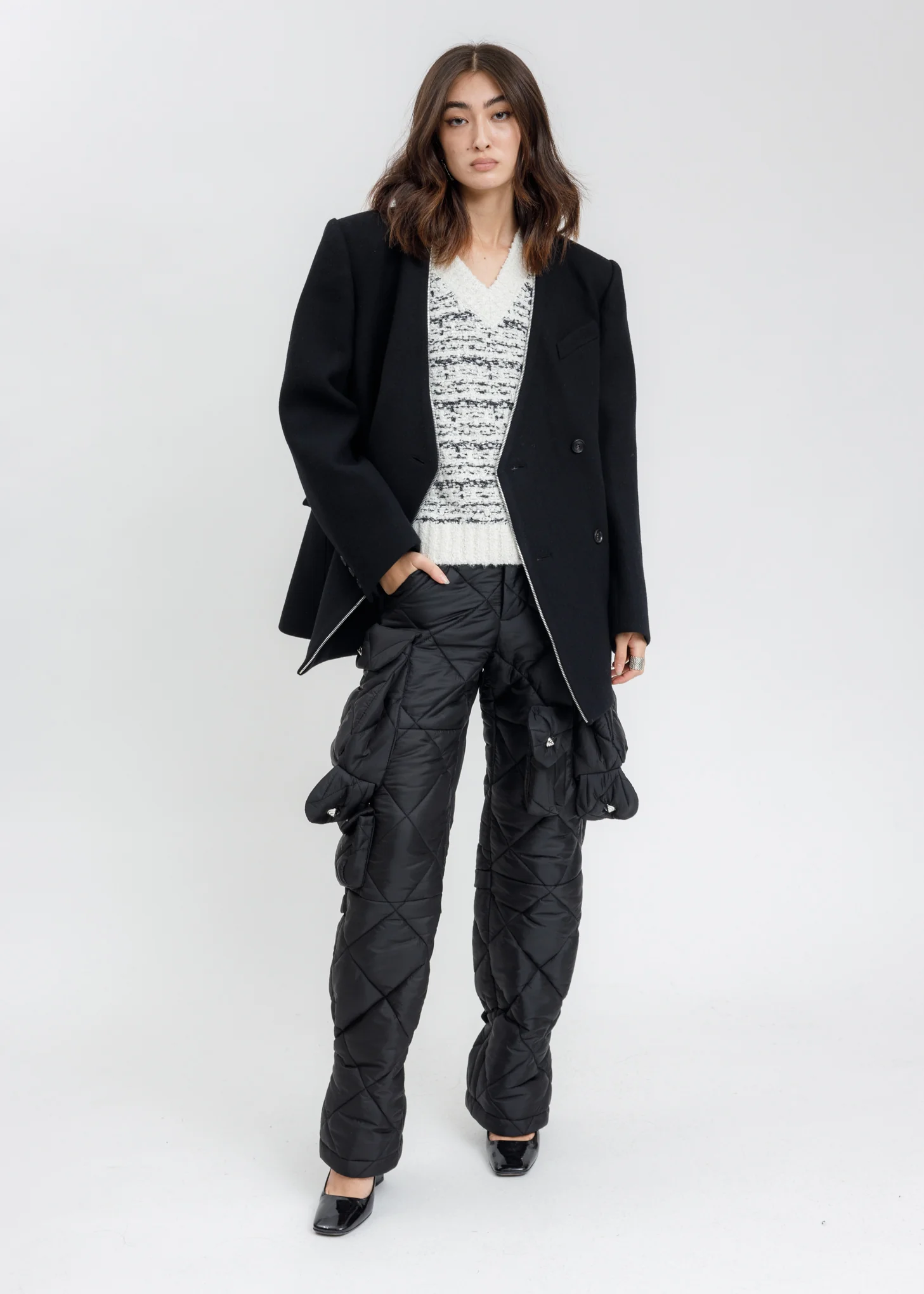 White Tweet Knit Vest - Image 7