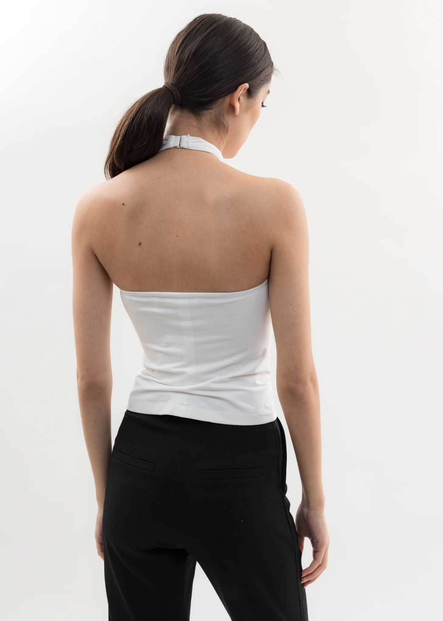 White Twist Halter Top - Image 2