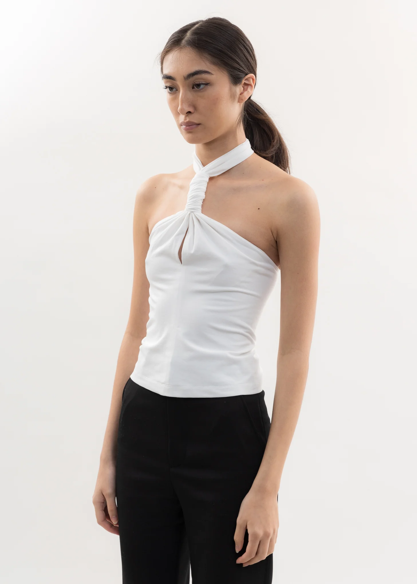 White Twist Halter Top - Image 3