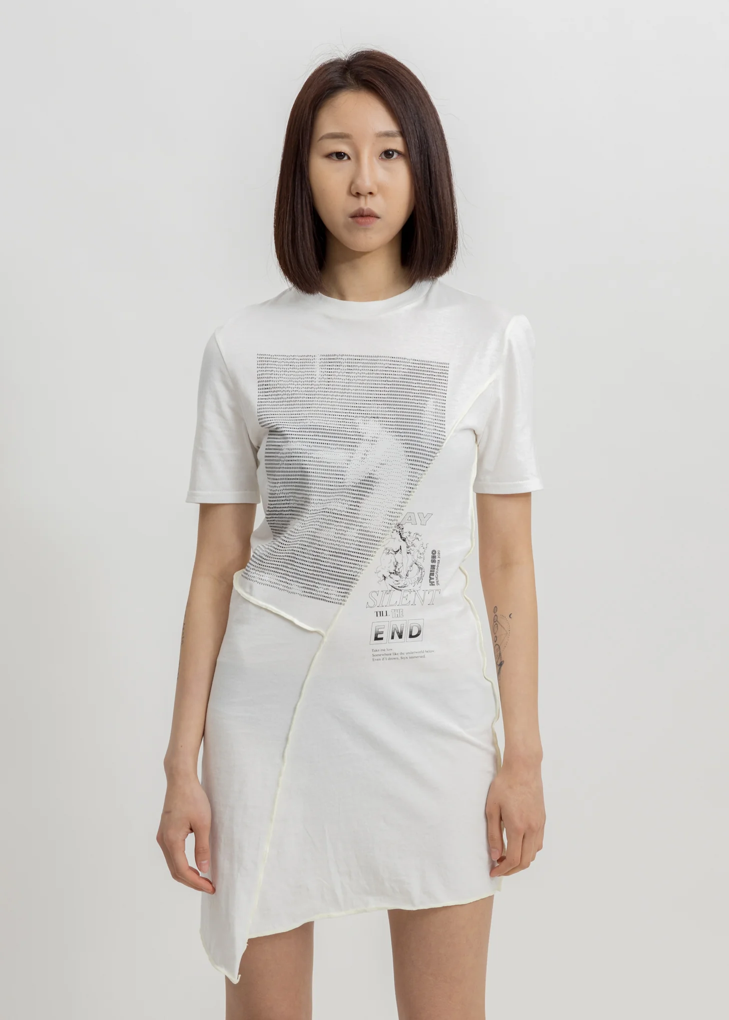 White Twisted Jersey Dress