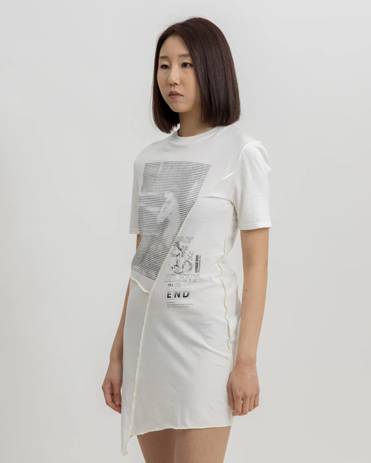 White Twisted Jersey Dress - Image 3