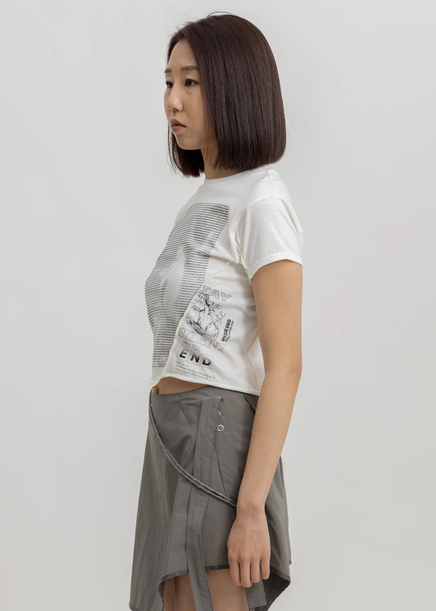 White Twisted T-Shirt - Image 2