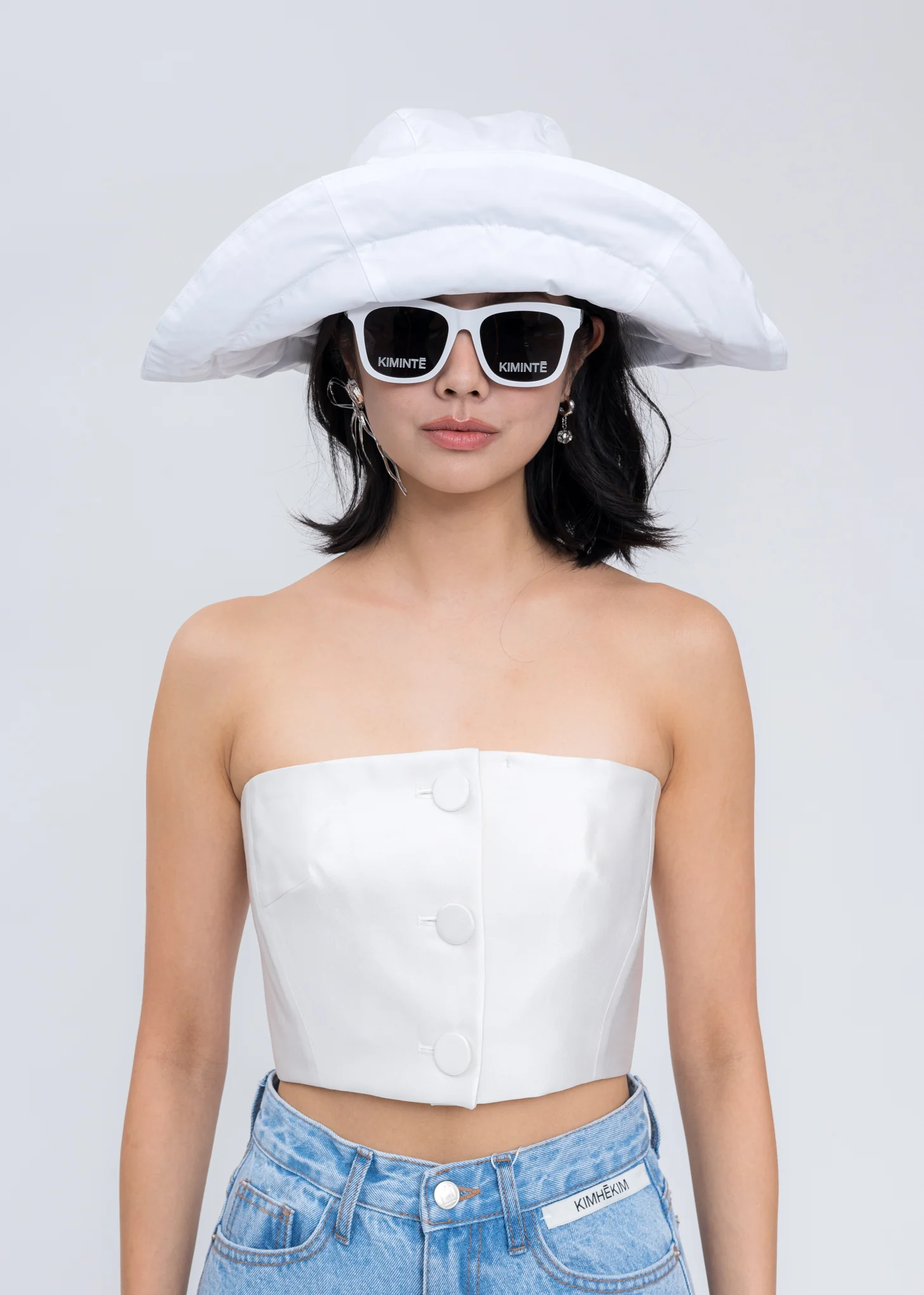 White Two Logo Sunglasses - Image 3
