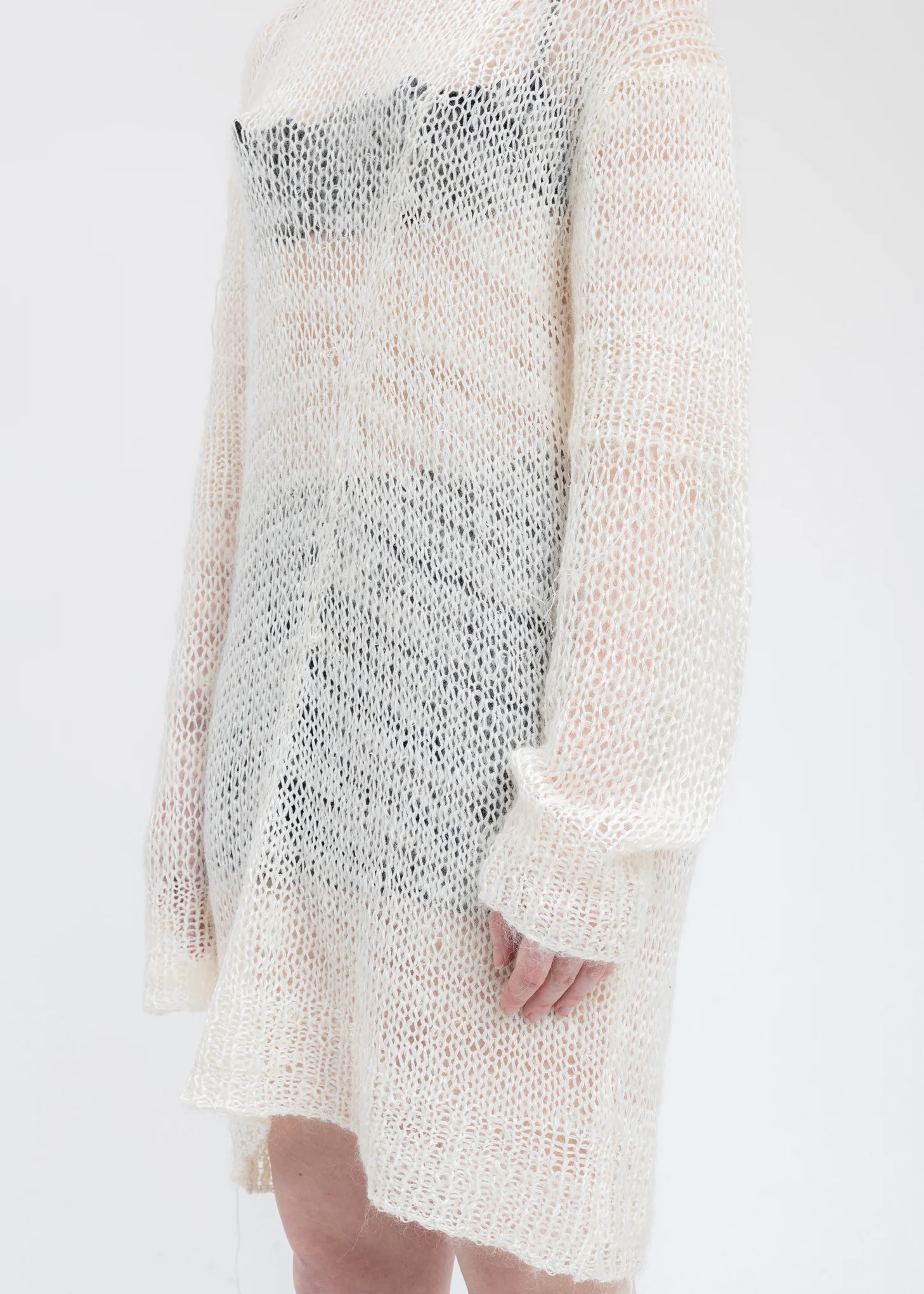 White UPCYCLE WINDER YARN Pullover - Image 4