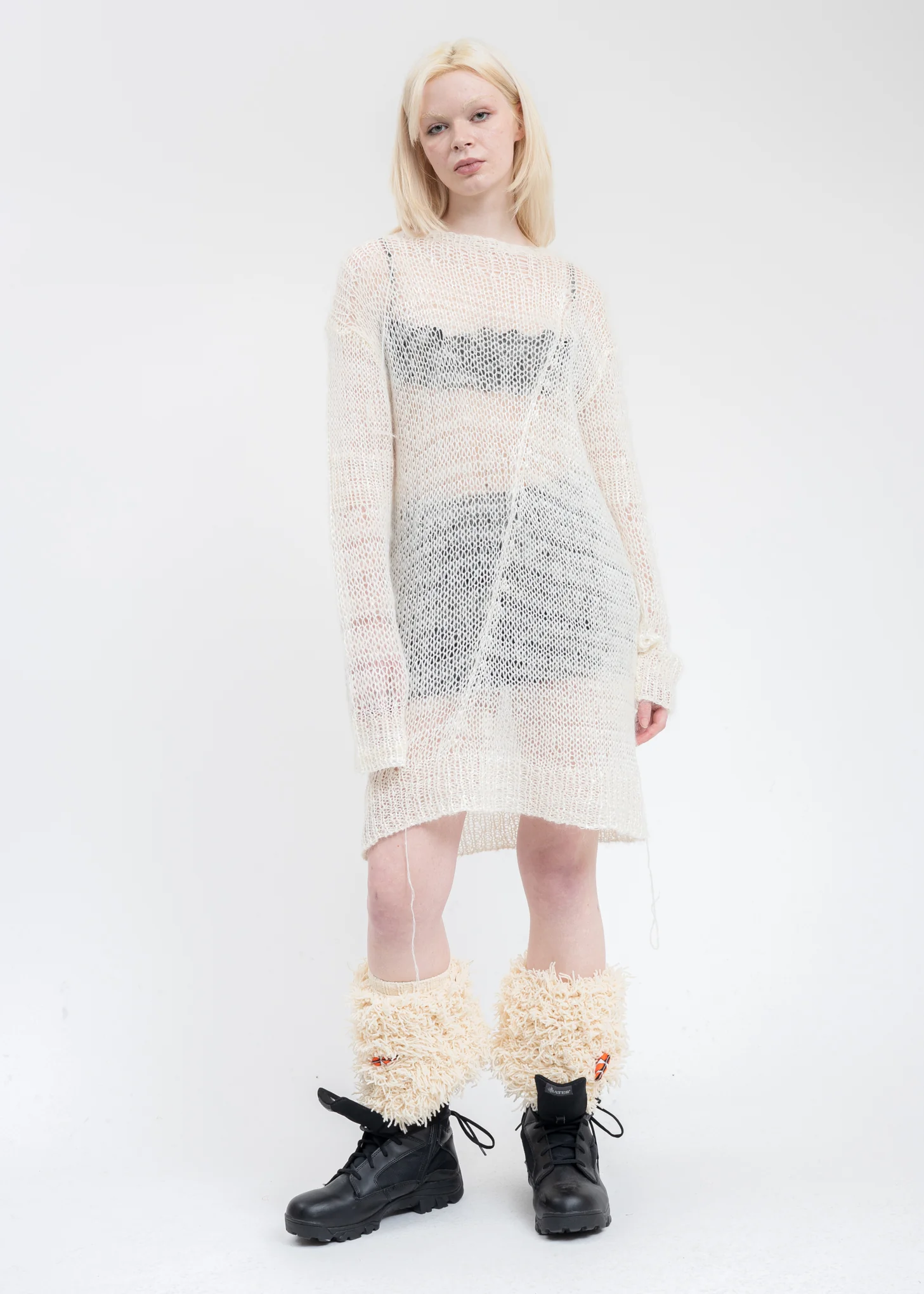 White UPCYCLE WINDER YARN Pullover - Image 5