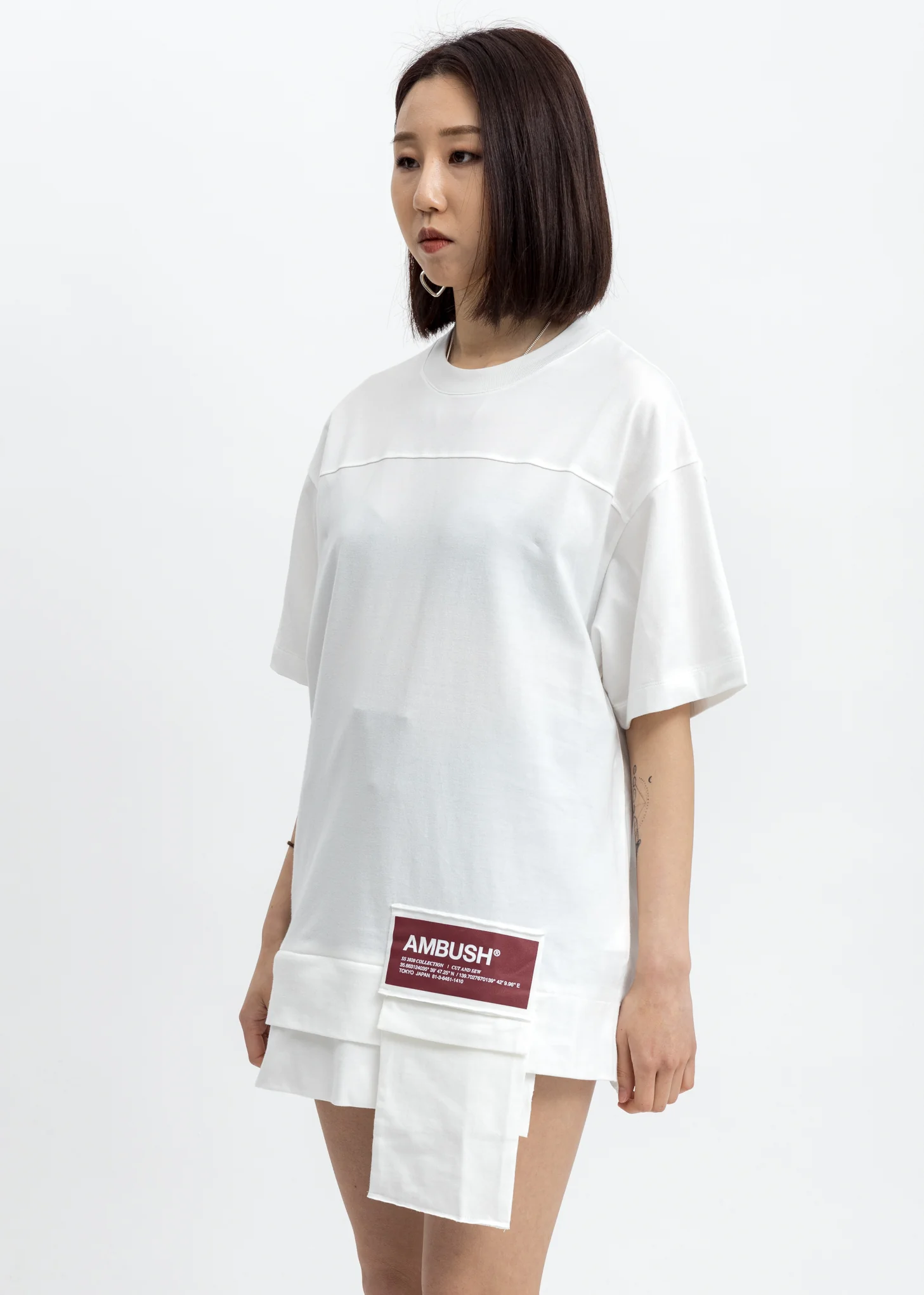 White Waist Pocket T-Shirt - Image 3