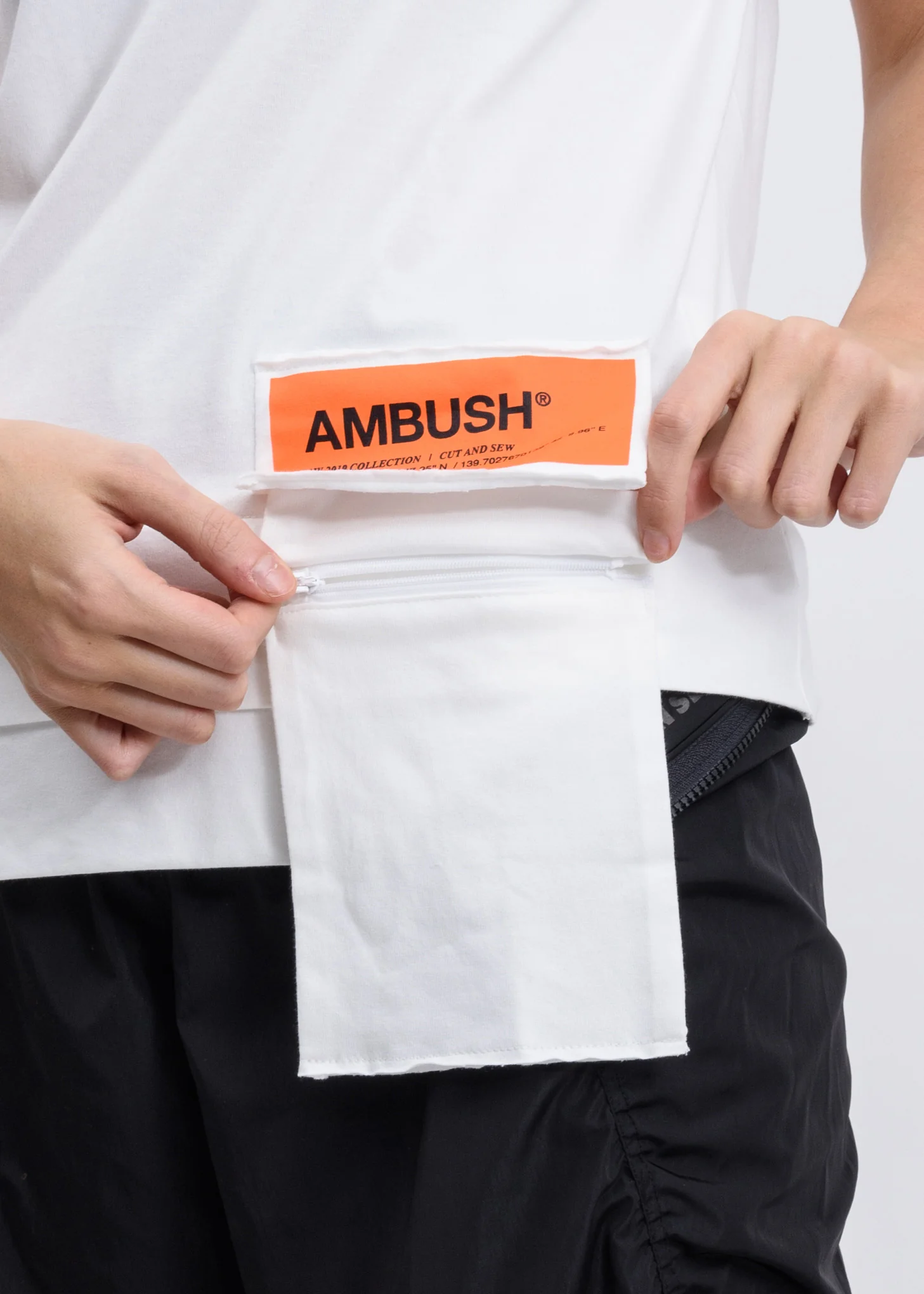 White Waist Pocket T-Shirt - Image 2