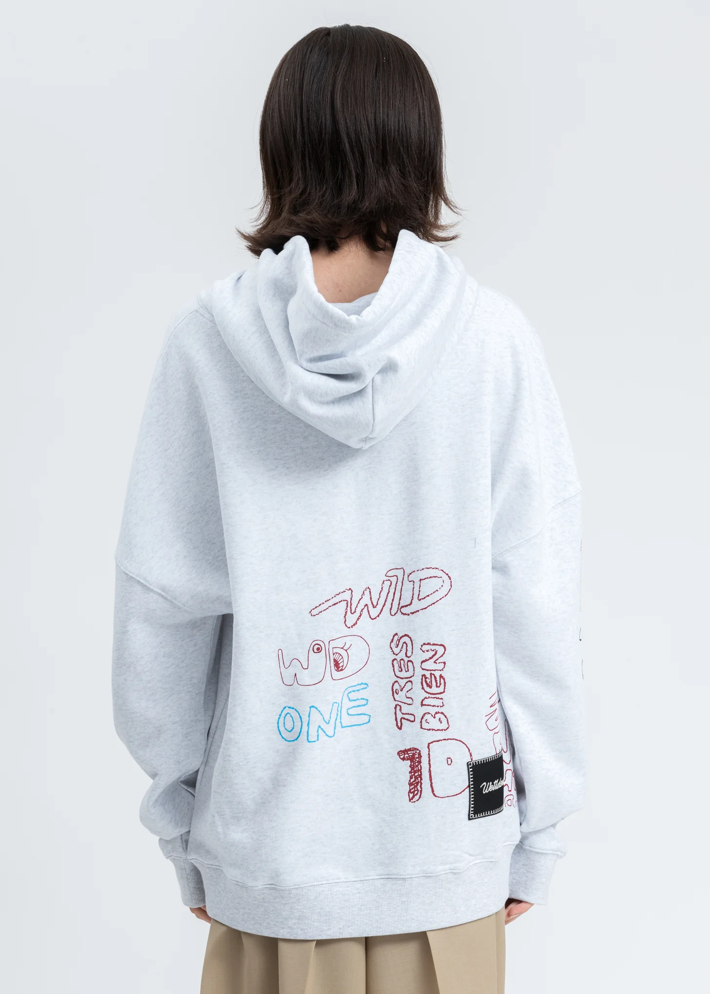 White WD Graffiti Version 1 Hoodie - Image 2