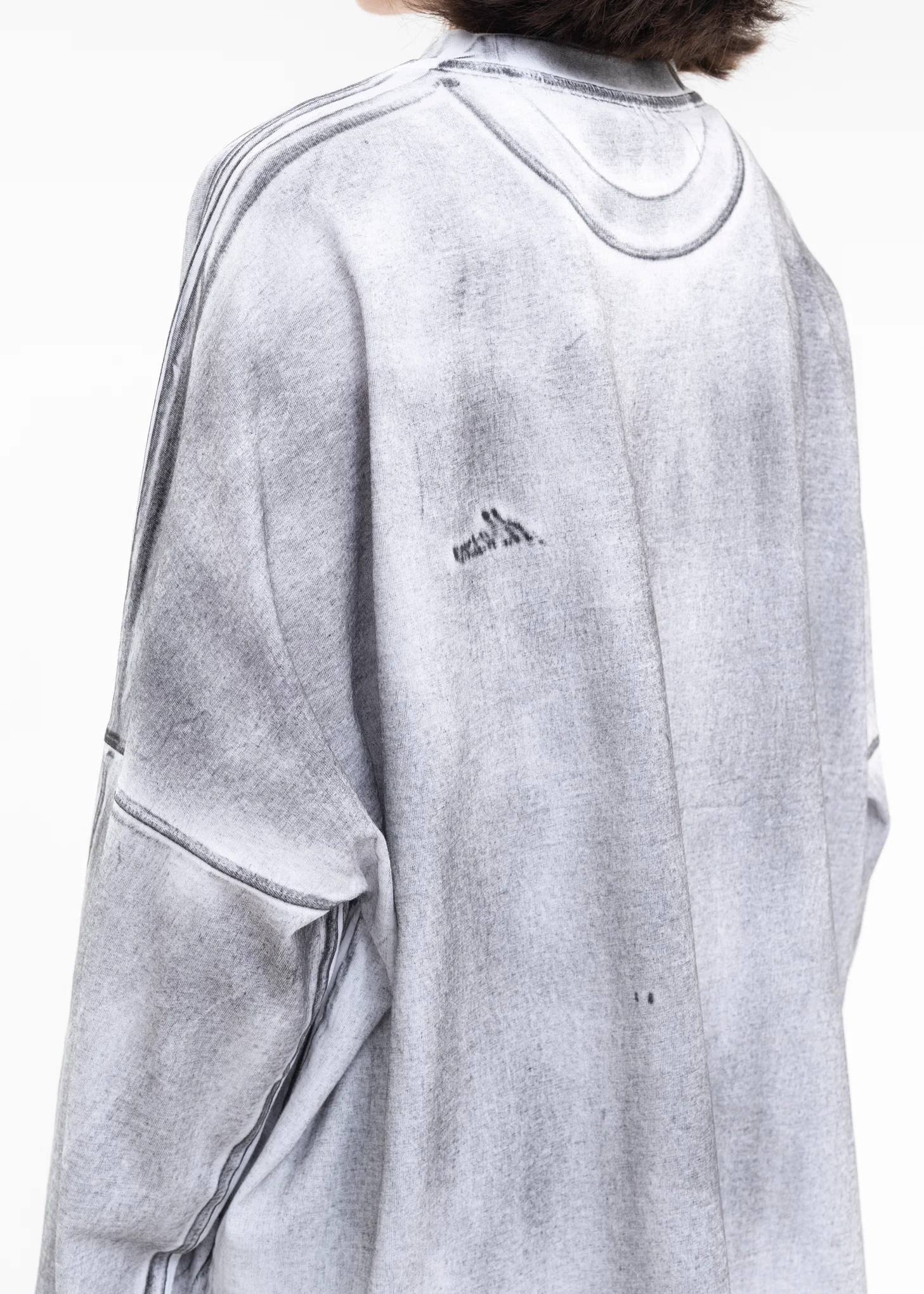 WHITE WD LOGO WASHED LONG-SLEEVED T-SHIRT - Image 4