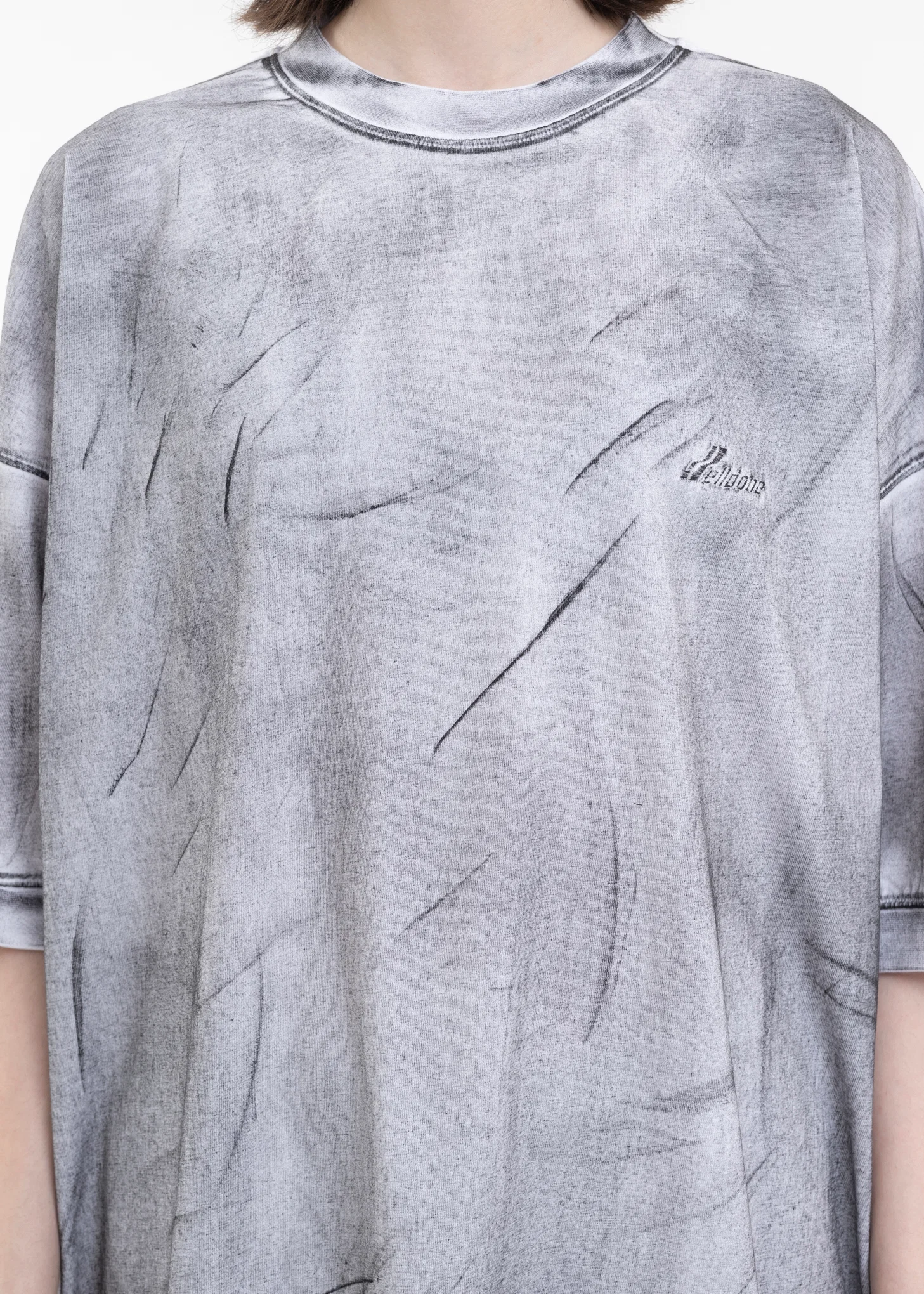 WHITE WD LOGO WASHED T-SHIRT - Image 4