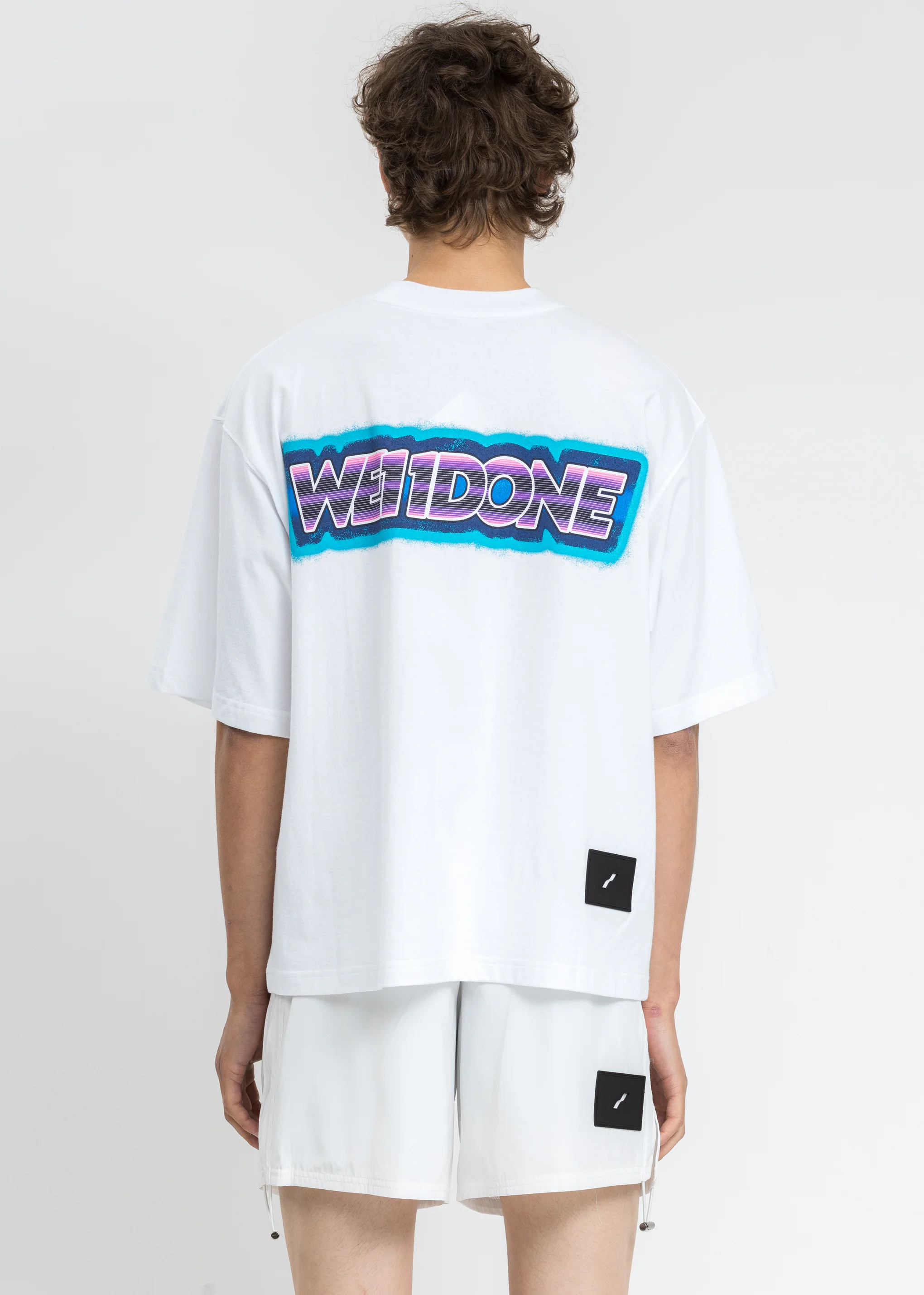 White WE11DONE Mini Logo Patch T-Shirt - Image 2