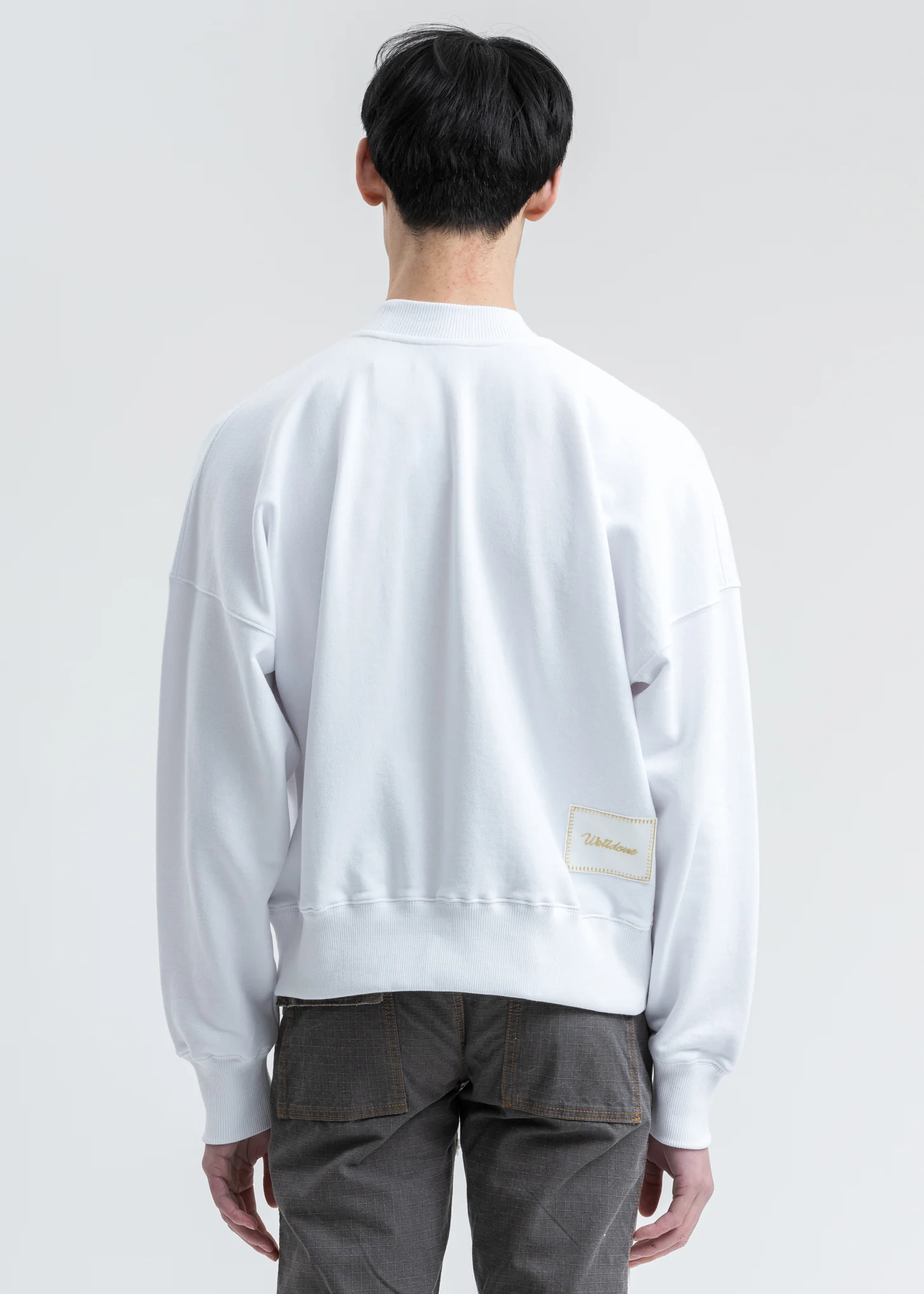White We11done Graffiti Patch Sweatshirt - Image 2