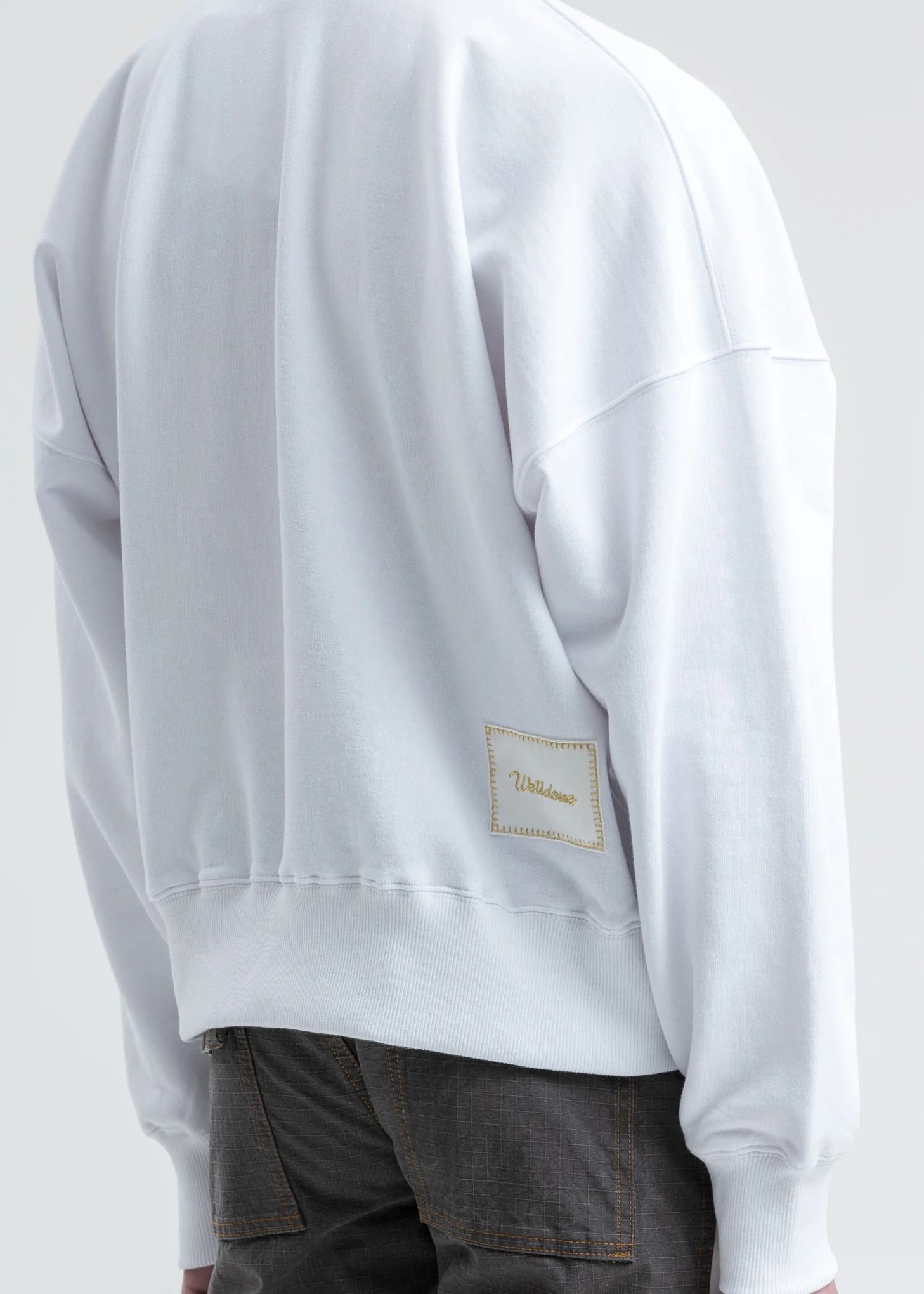White We11done Graffiti Patch Sweatshirt - Image 4