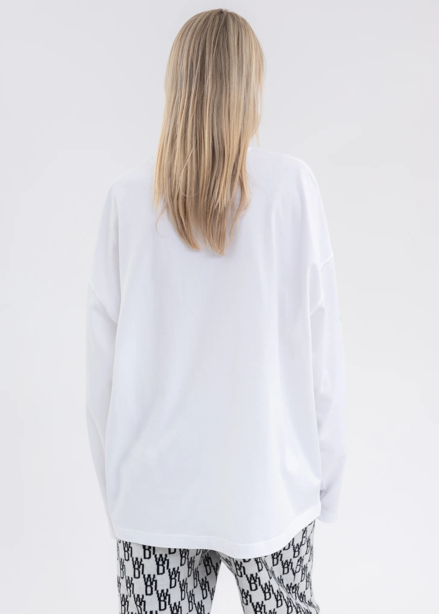 WHITE WE11DONE HEART LONG-SLEEVED T-SHIRT - Image 4