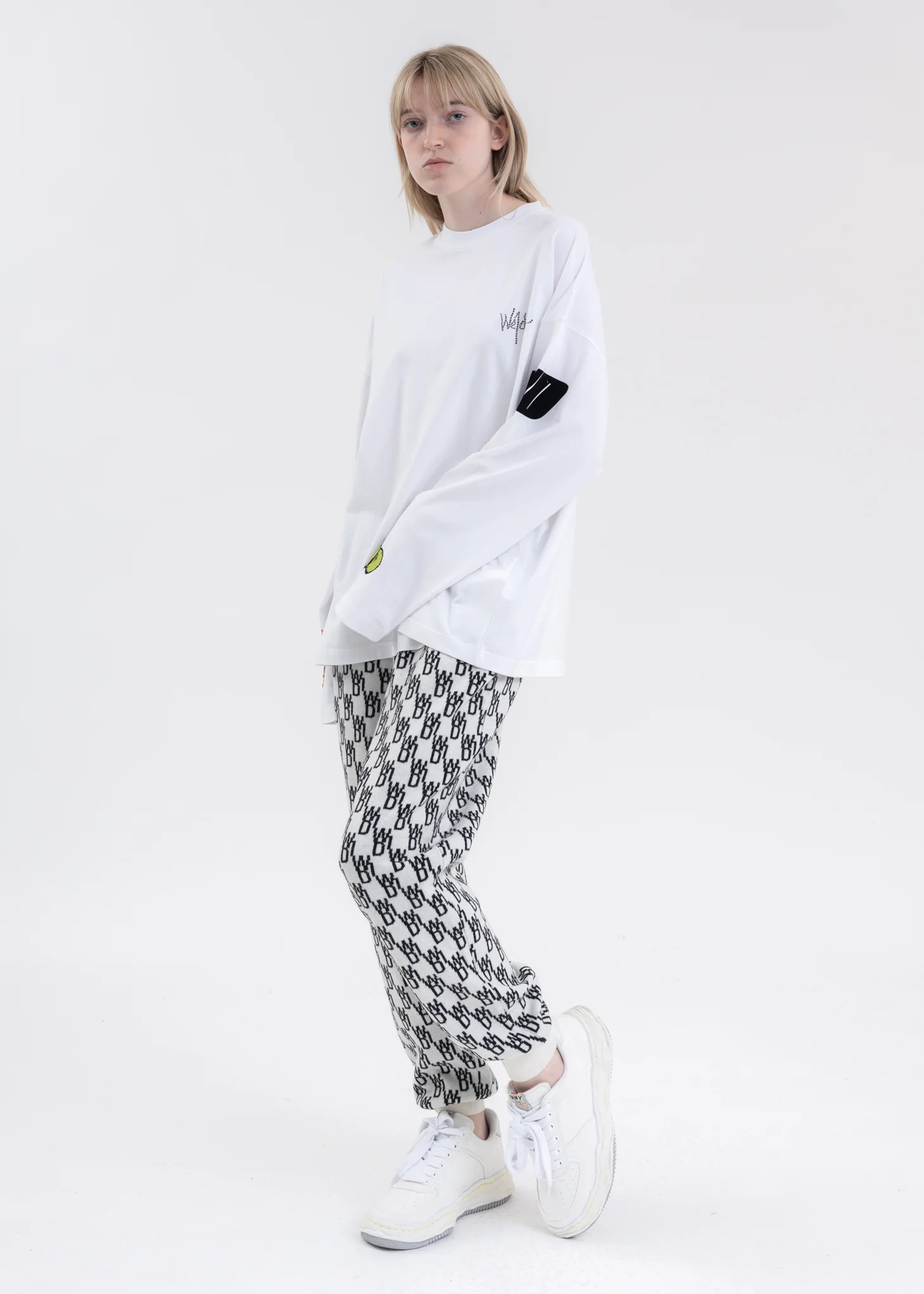 WHITE WE11DONE HEART LONG-SLEEVED T-SHIRT - Image 6