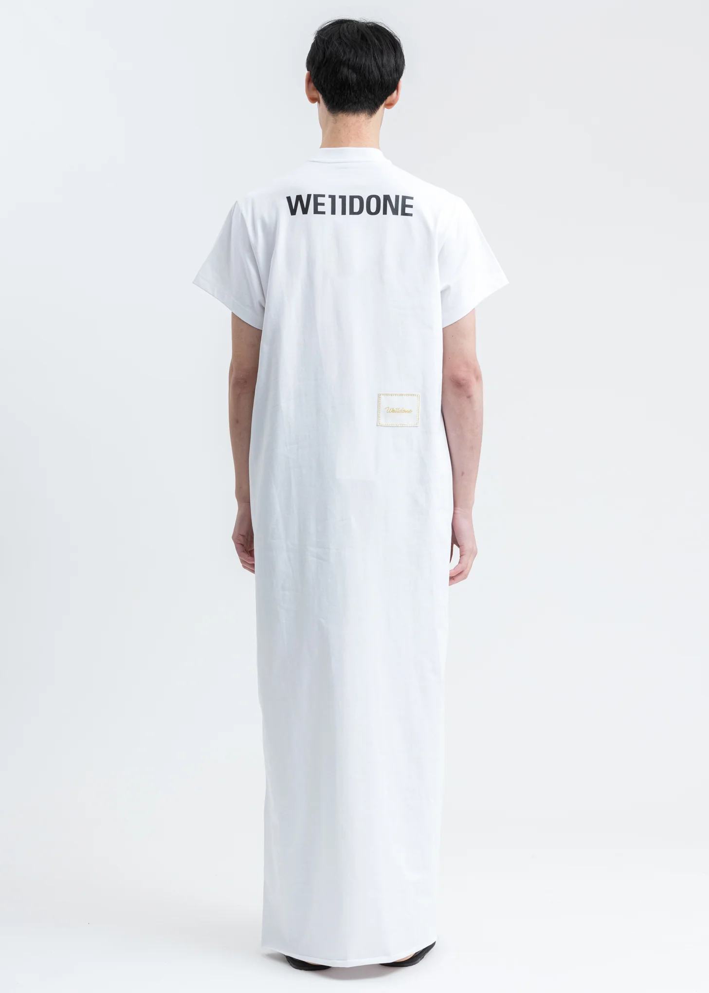 White We11done Logo Print Long T-Shirt - Image 2