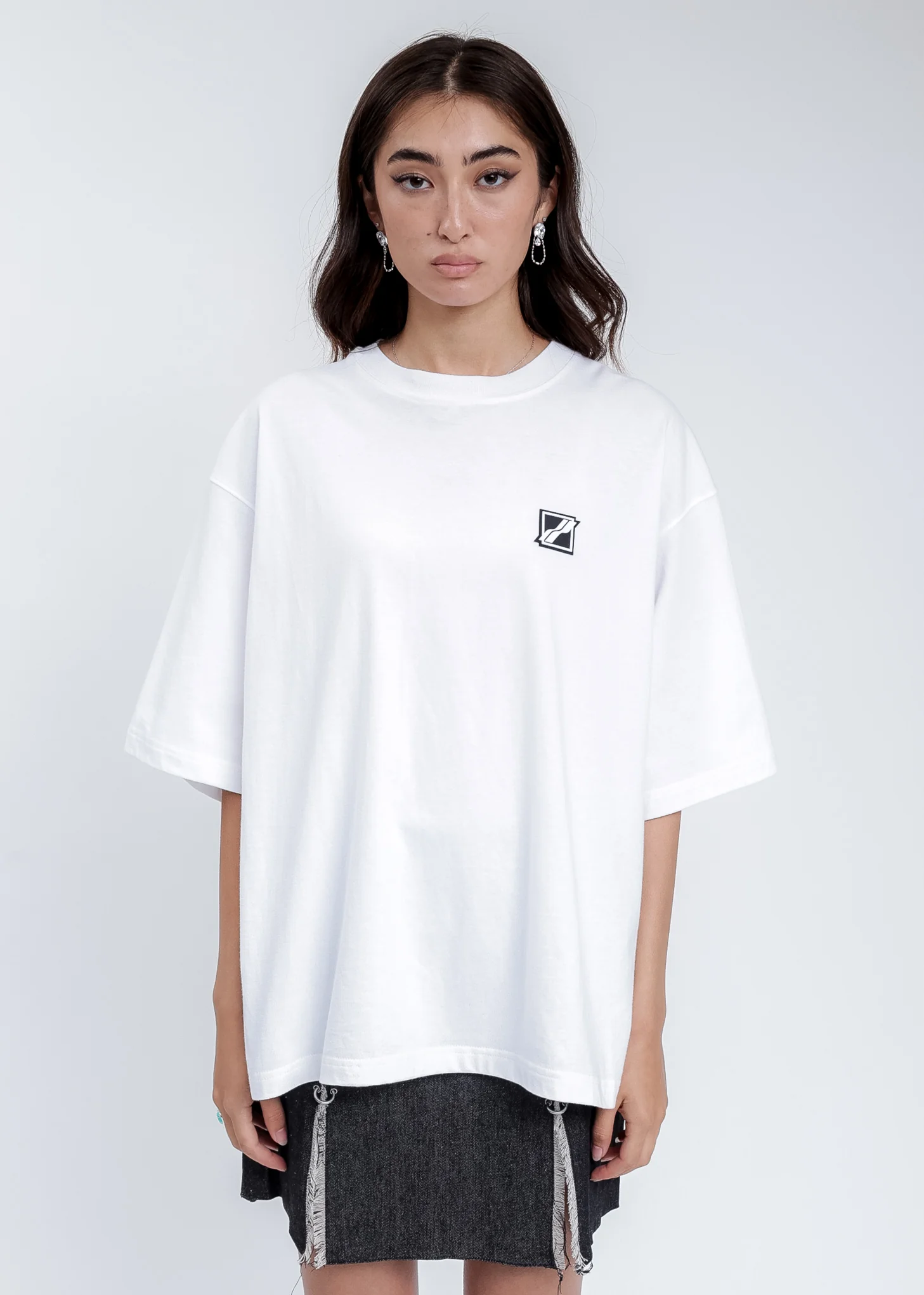 White WE11DONE Mini Logo Patch T-Shirt