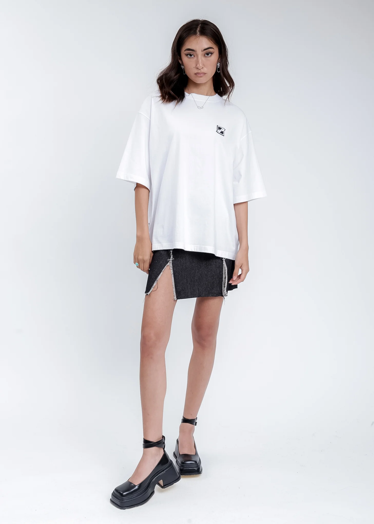 White WE11DONE Mini Logo Patch T-Shirt - Image 5