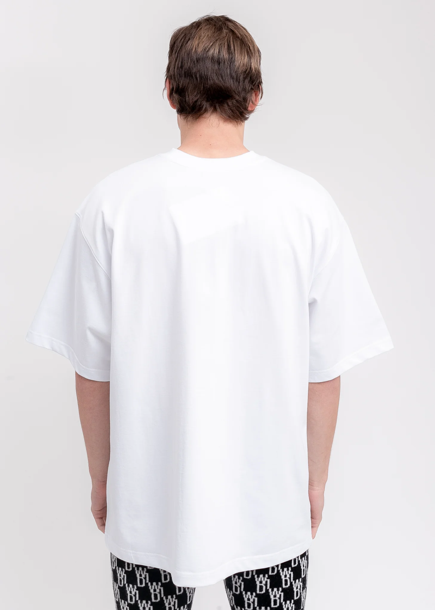 White WE11DONE Patched Mirror Logo T-Shirt - Image 4