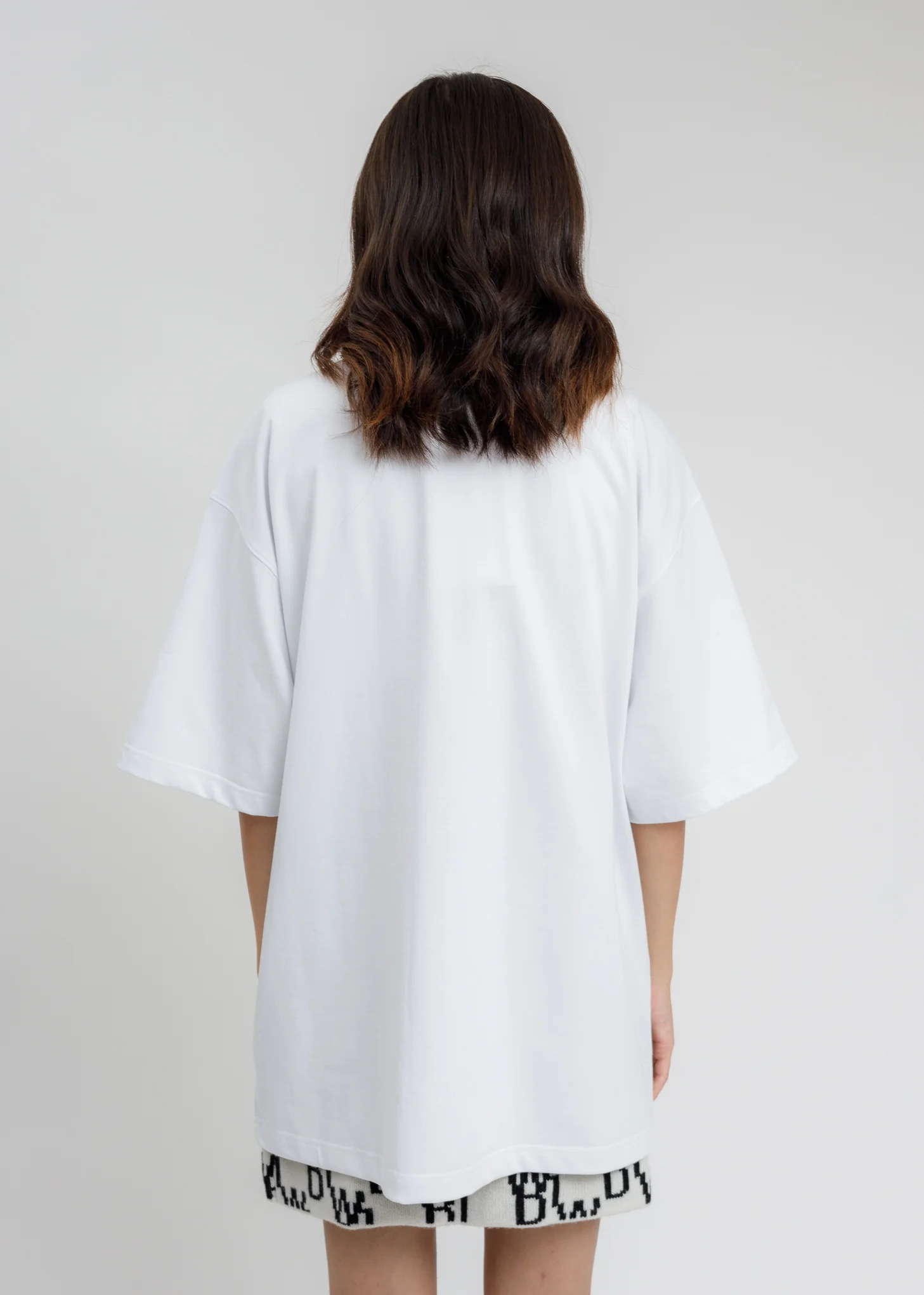 White WE11DONE Patched Mirror Logo T-Shirt - Image 3