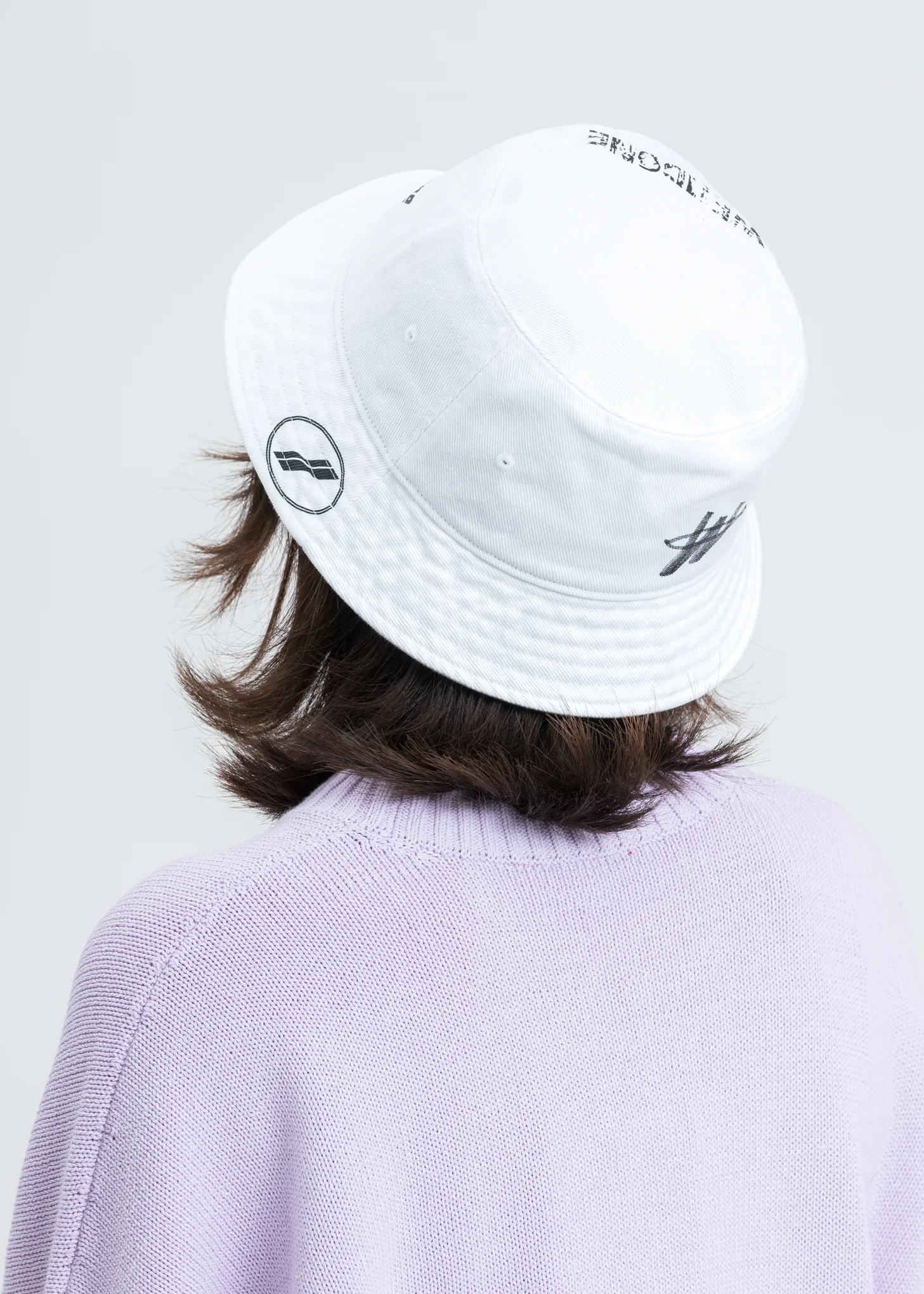 White WD Logo Stamp  Bucket Hat - Image 2