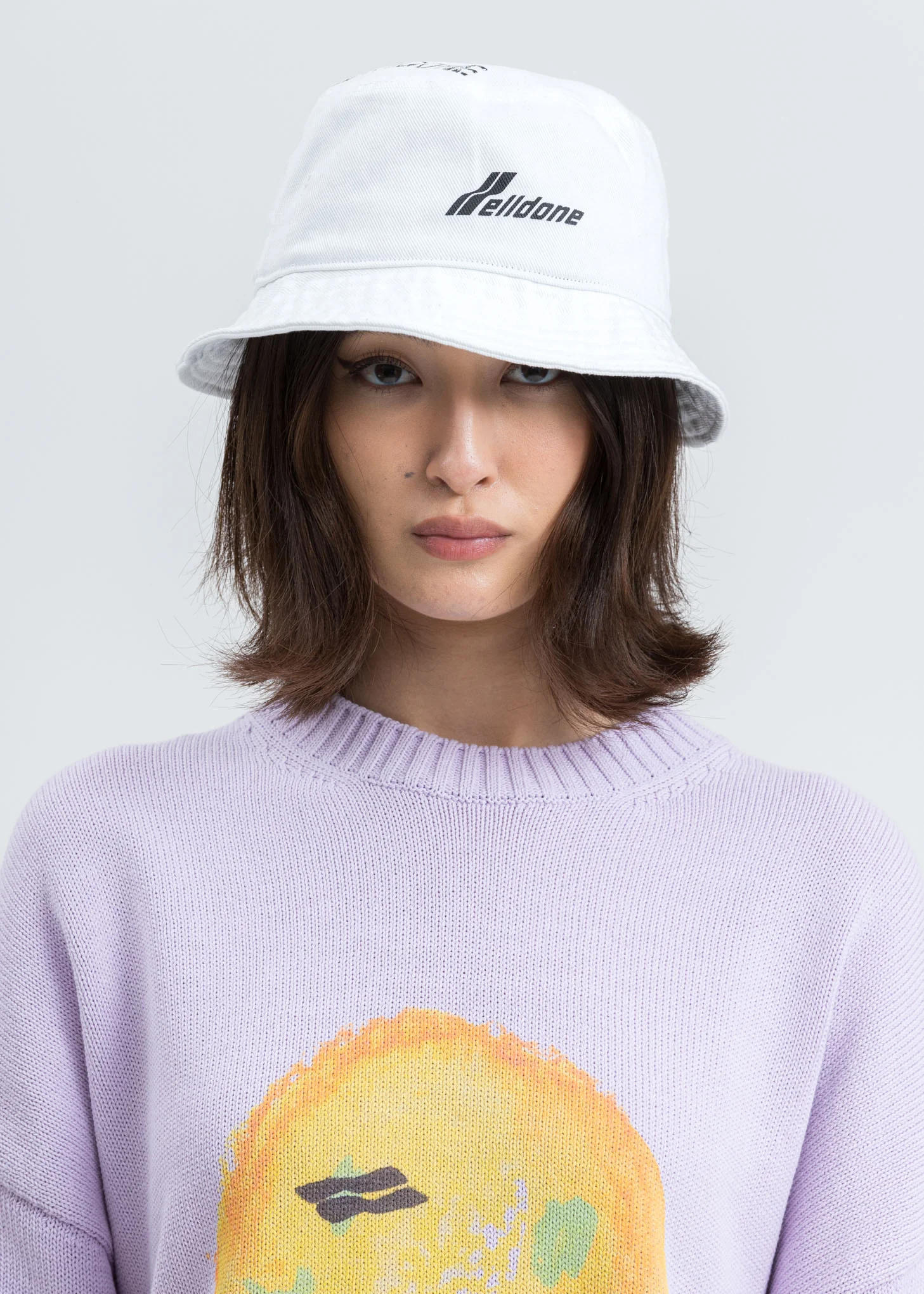 White WD Logo Stamp  Bucket Hat - Image 3