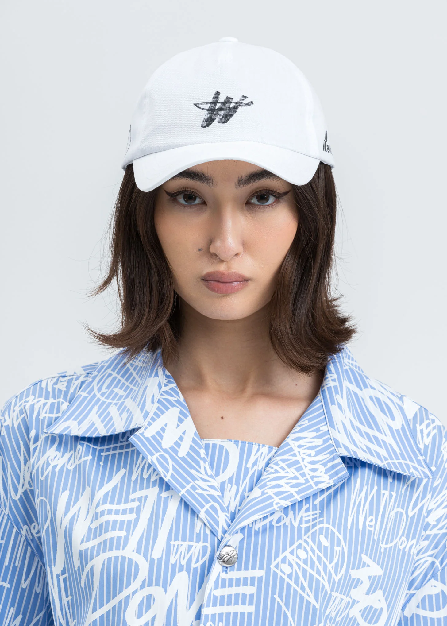 White WE11DONE Stamp Logo Cap - Image 3