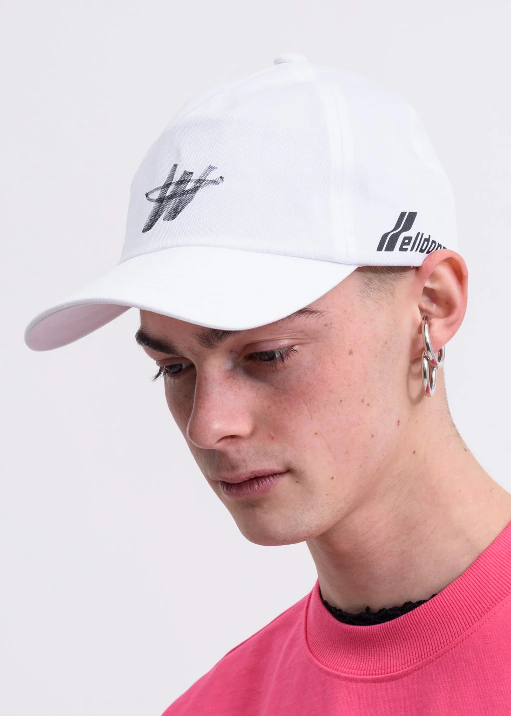 White WE11DONE Stamp Logo Cap
