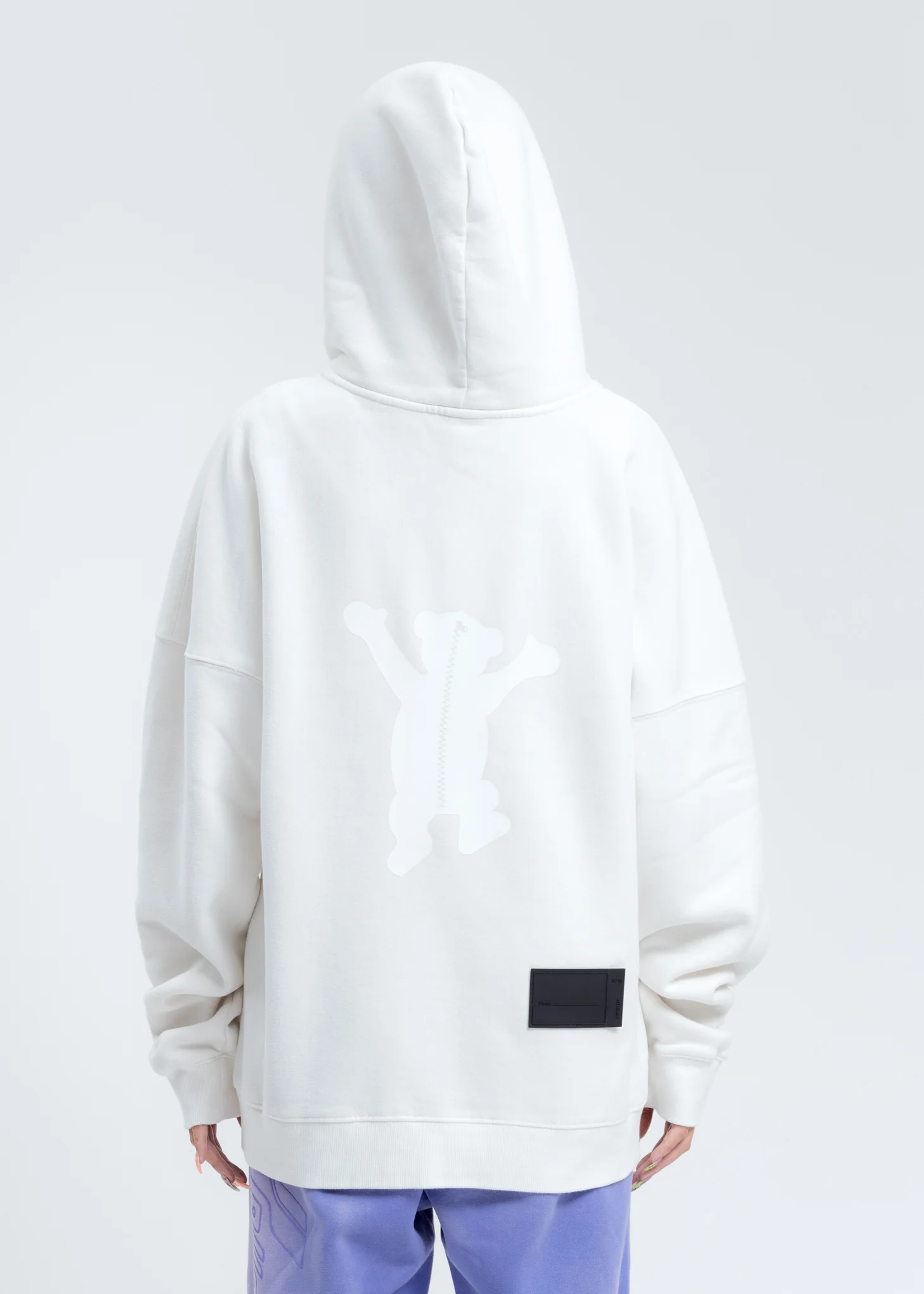 White WE11DONE Teddy Hoodie - Image 4