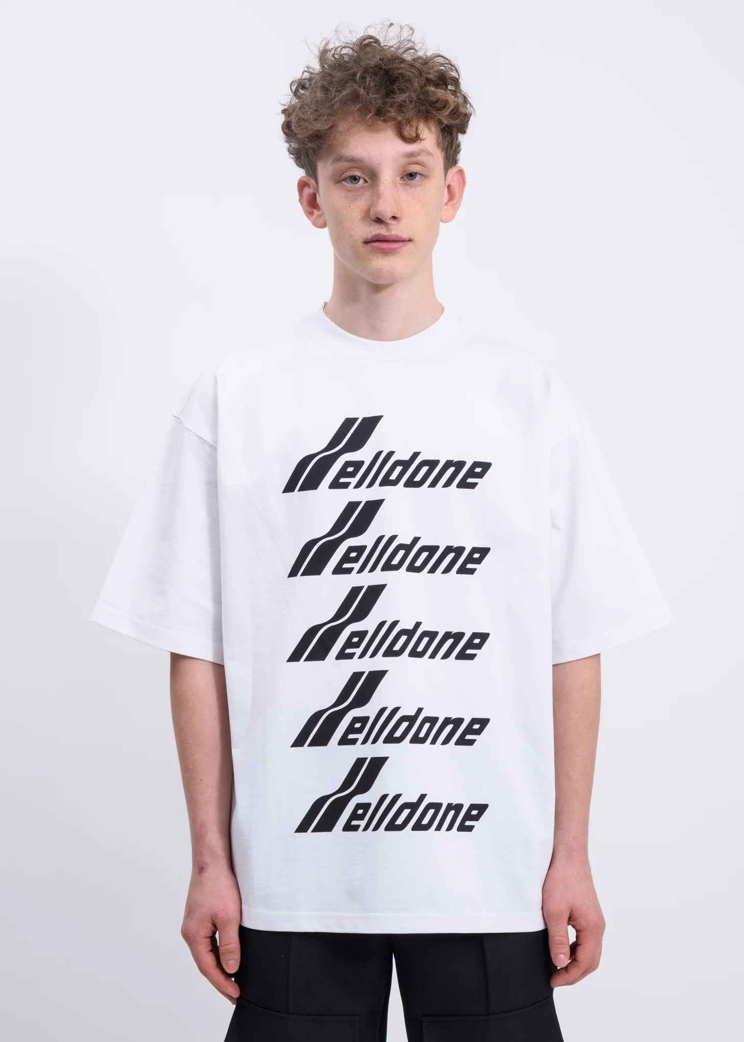 White WELLDONE Front Logo T-Shirt