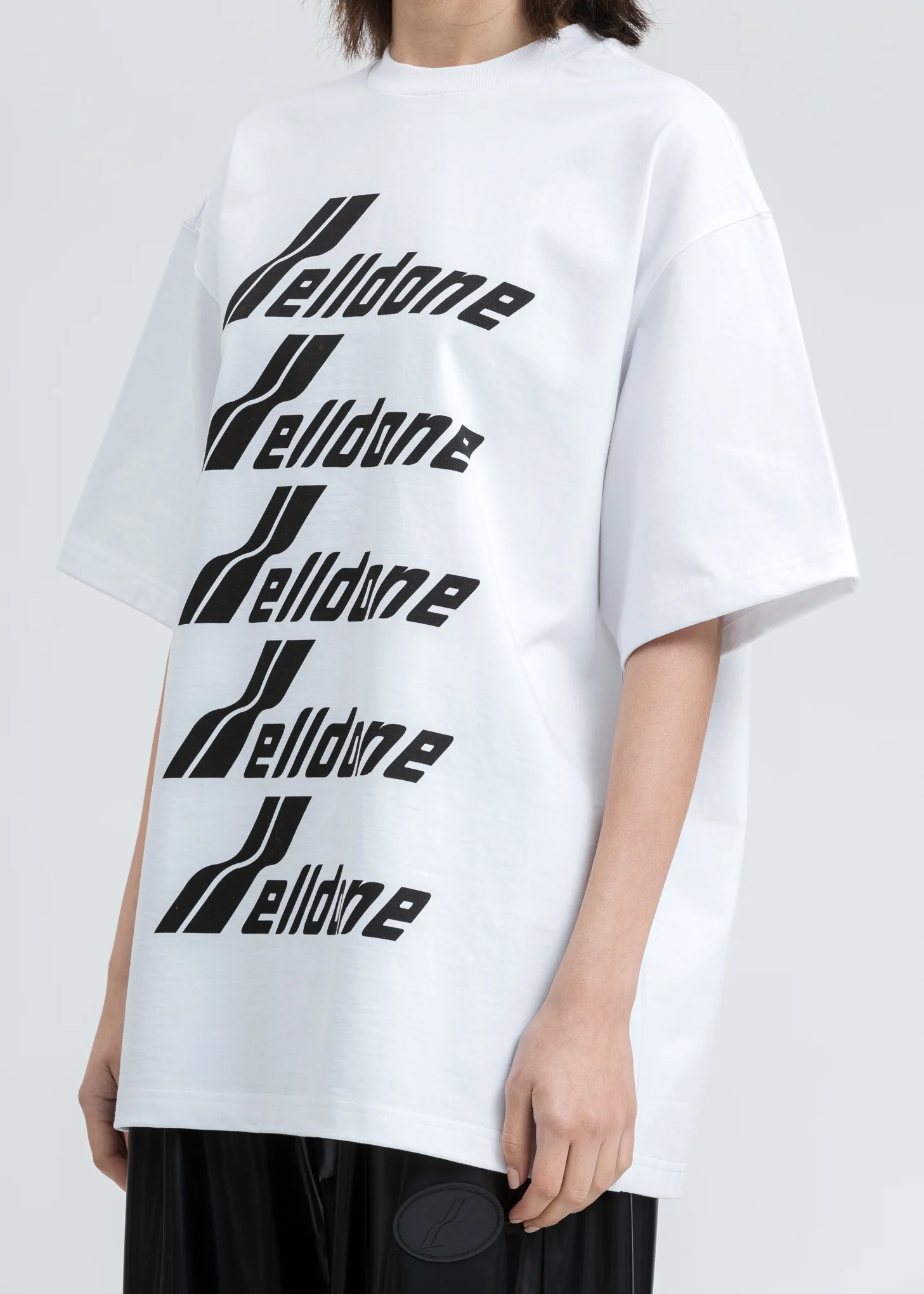 White WELLDONE Front Logo T-Shirt - Image 2