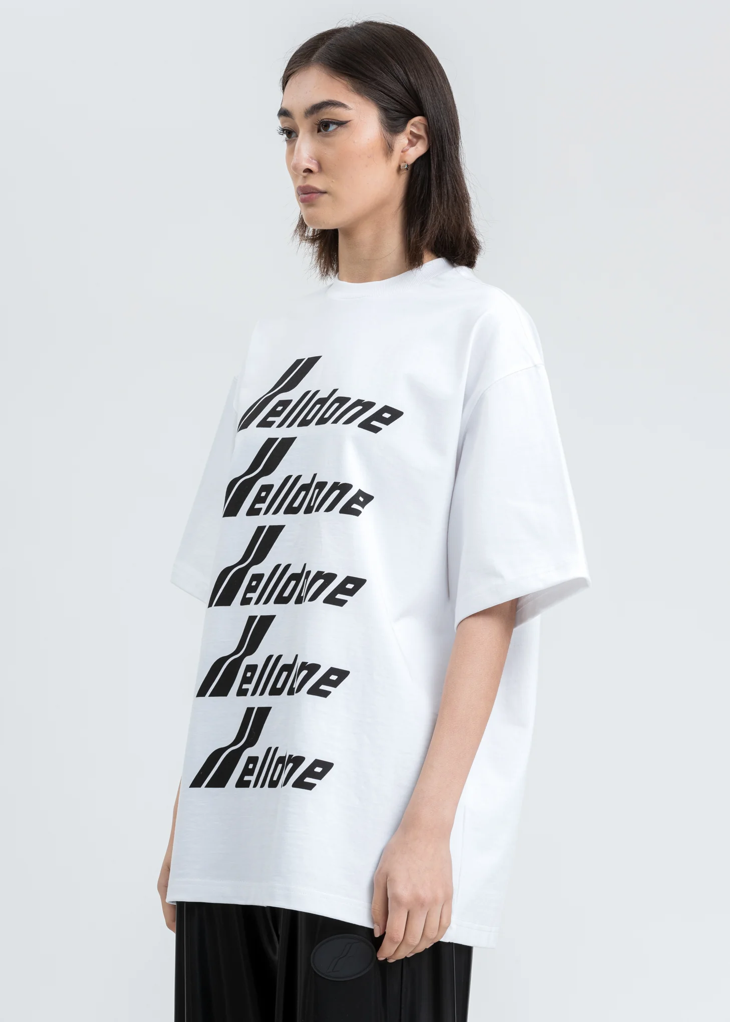 White WELLDONE Front Logo T-Shirt - Image 3