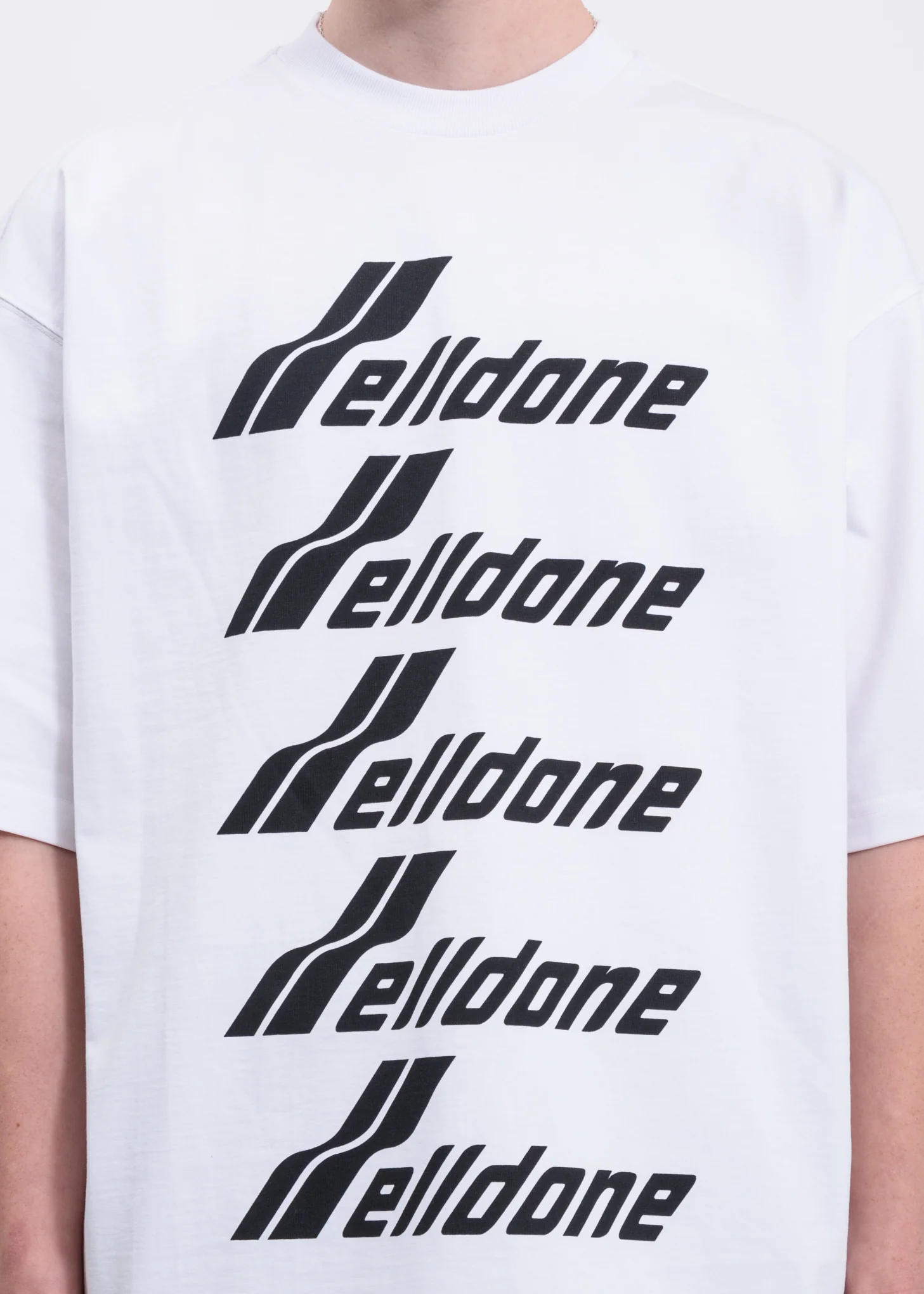 White WELLDONE Front Logo T-Shirt - Image 3