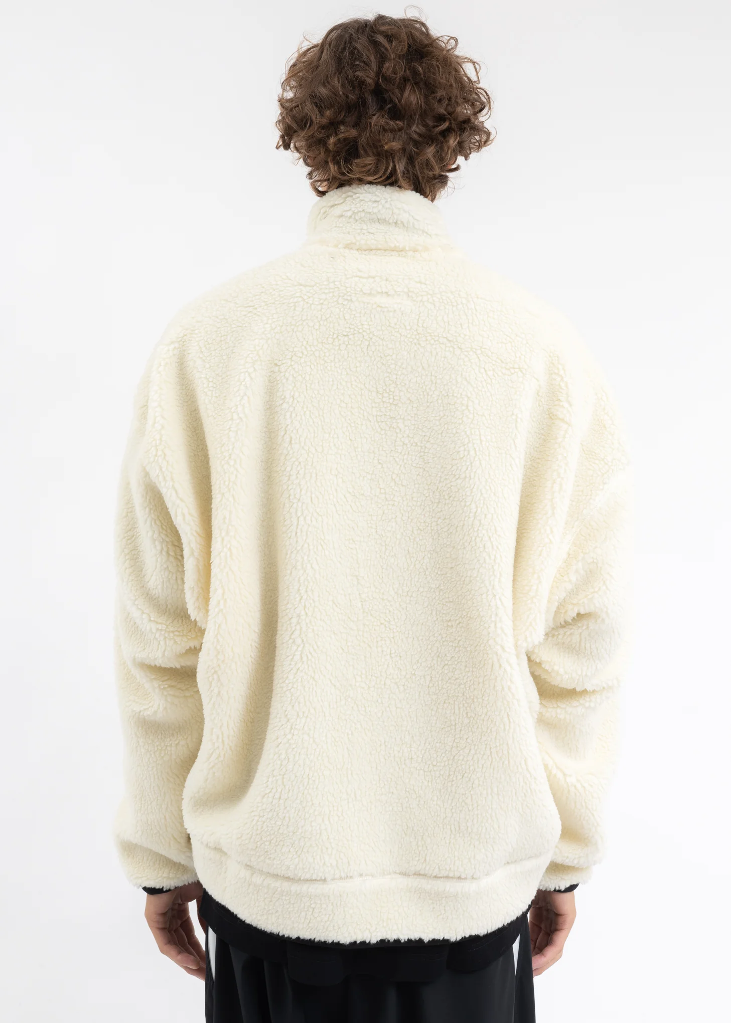 White Wide Back Boa Blouson - Image 3