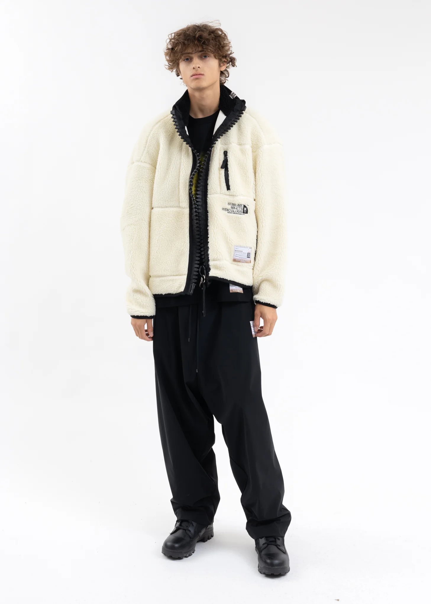 White Wide Back Boa Blouson - Image 6
