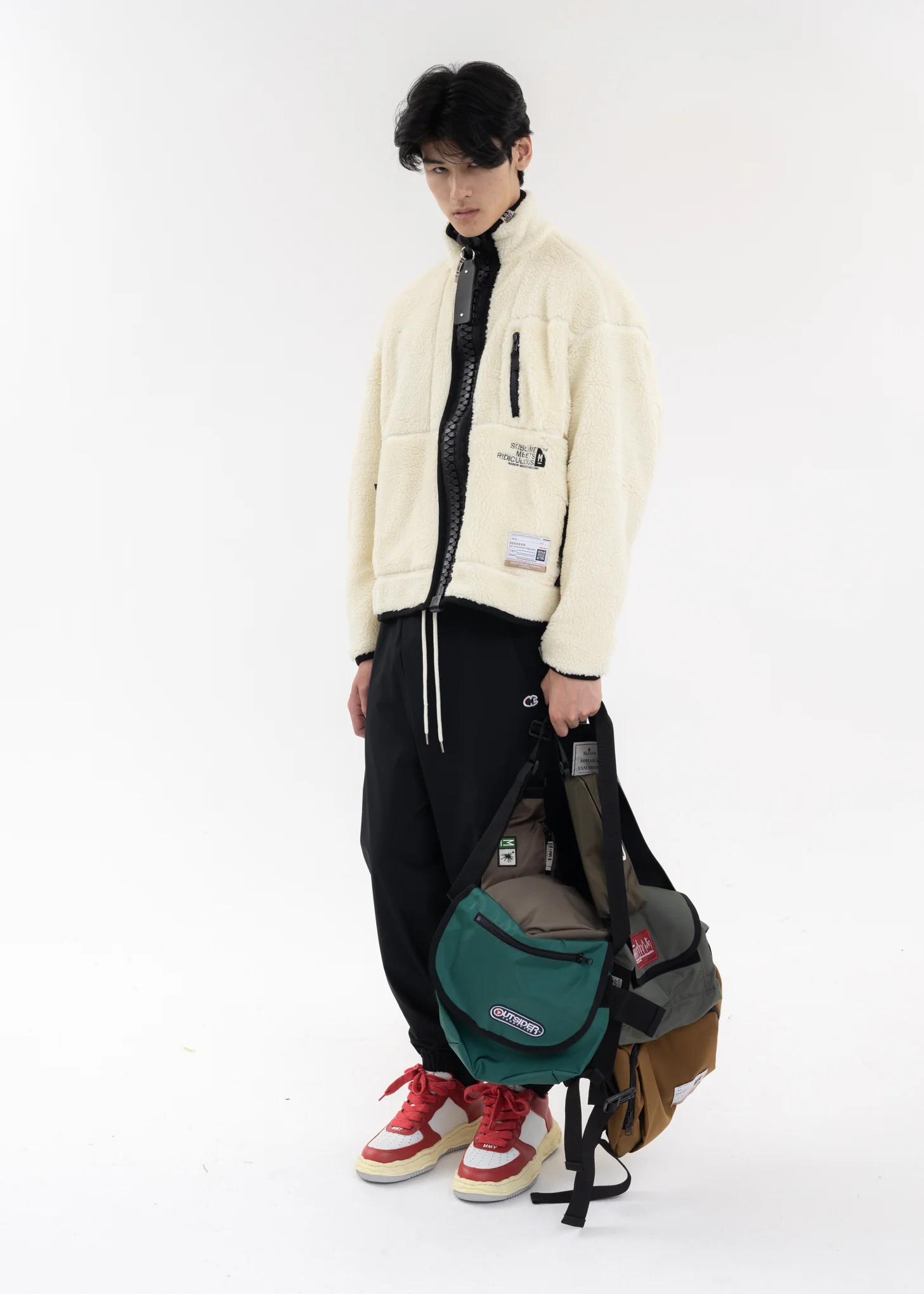 White Wide Back Boa Blouson - Image 7