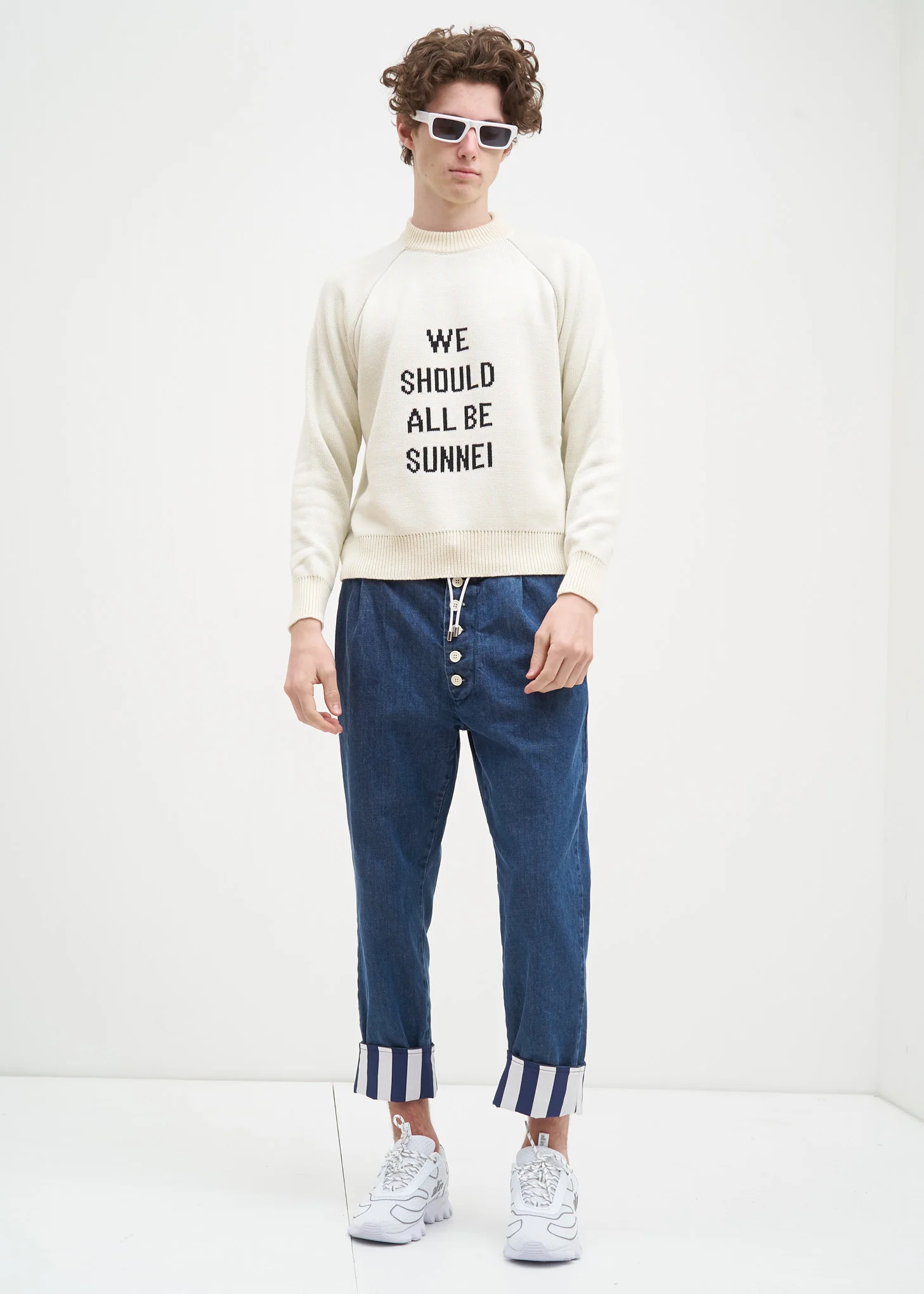 White WSABS Raglan Sweater - Image 4