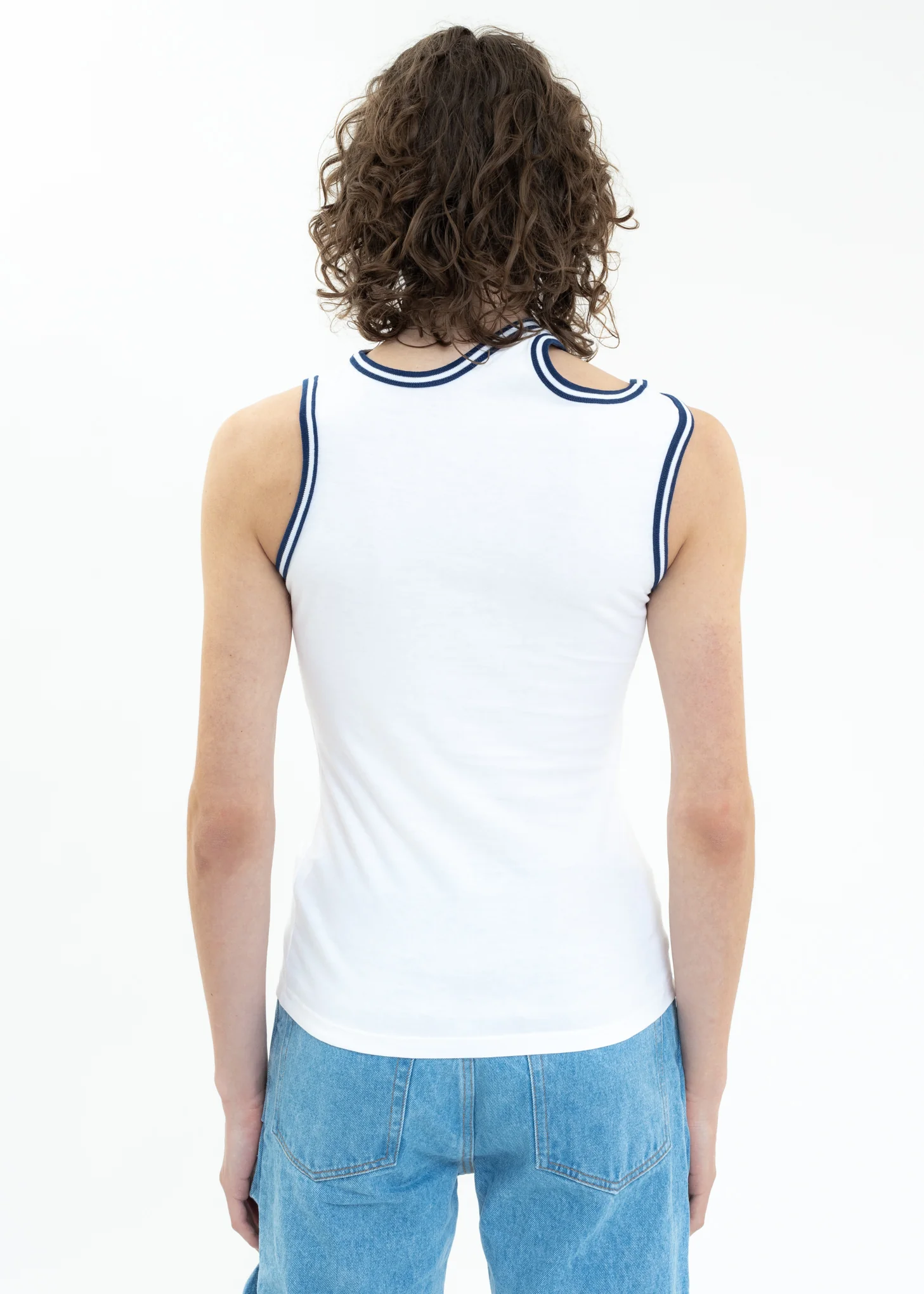 White Y/PROJECT X FILA THREE COLLAR Tank Top - Image 4