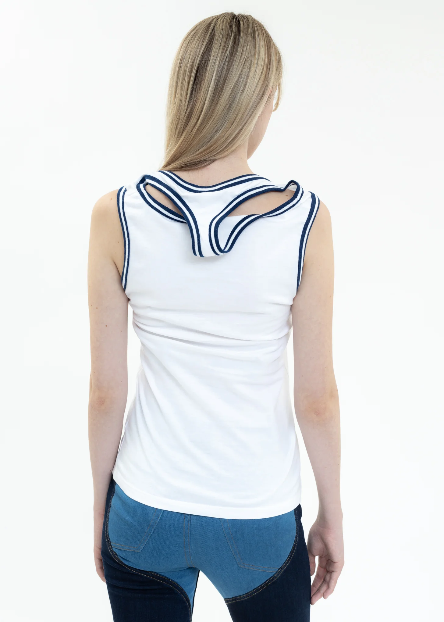 White Y/PROJECT X FILA THREE COLLAR Tank Top - Image 6