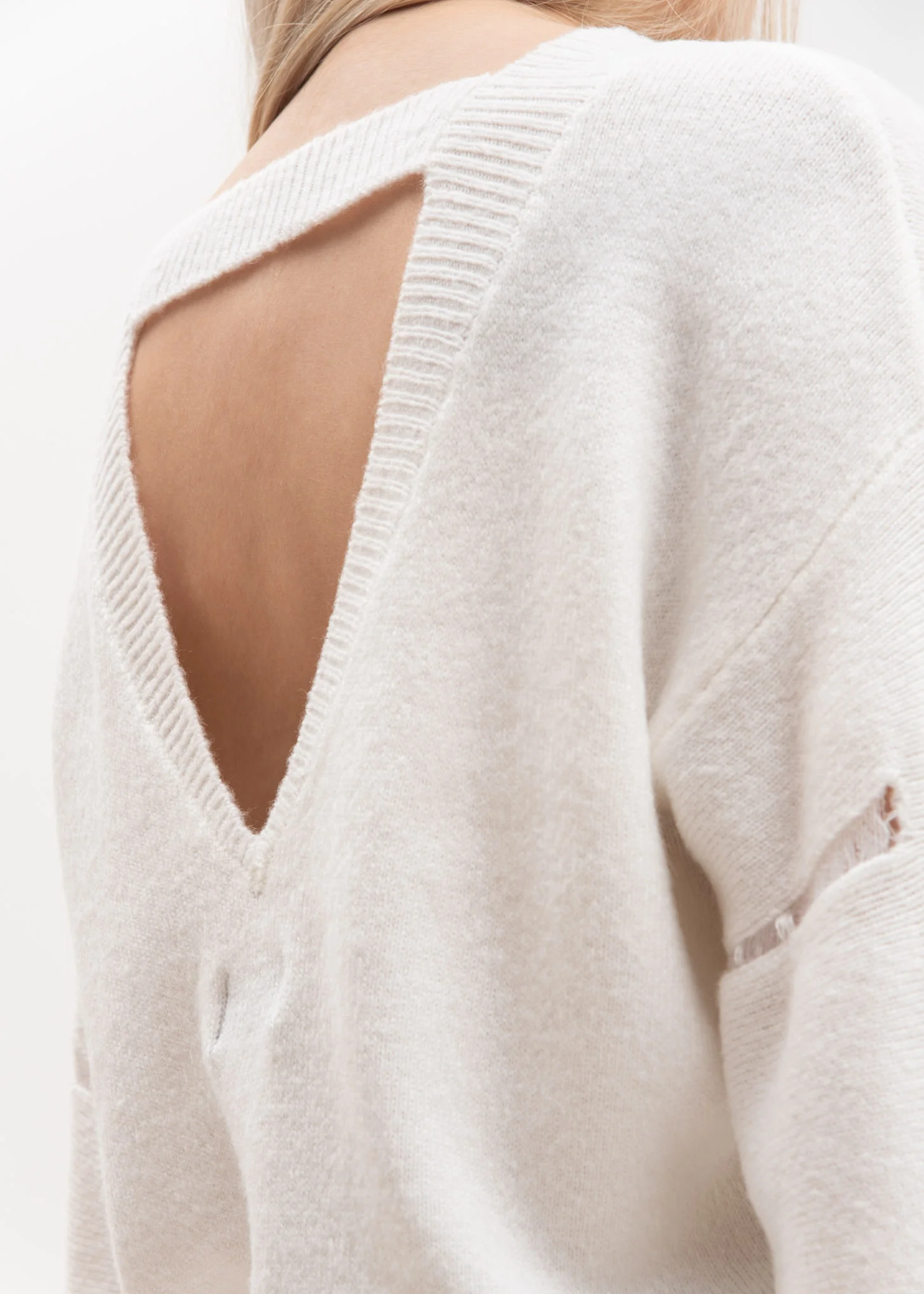 White Zane Knit Sweater - Image 4