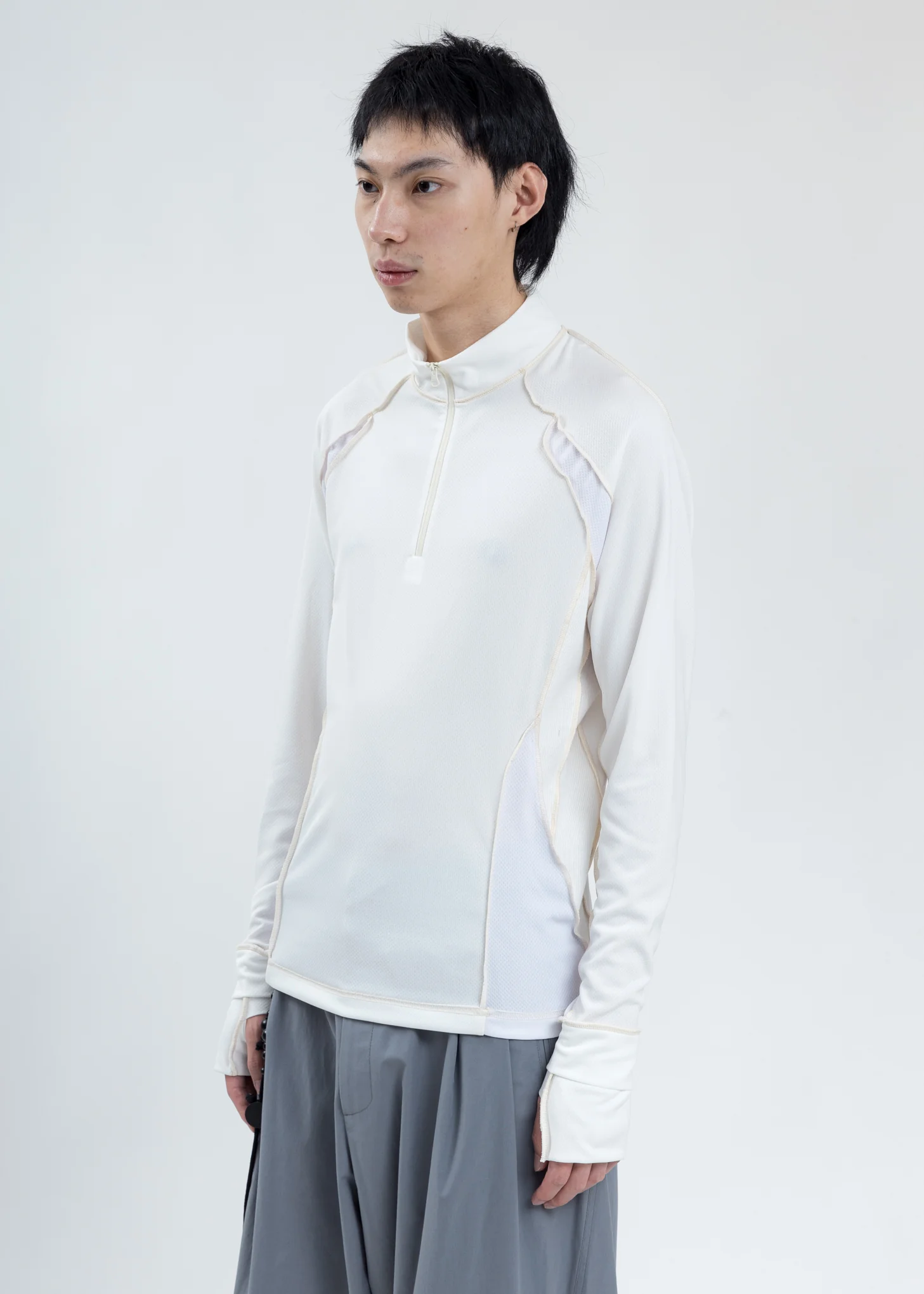 White Zip Necktop - Image 3