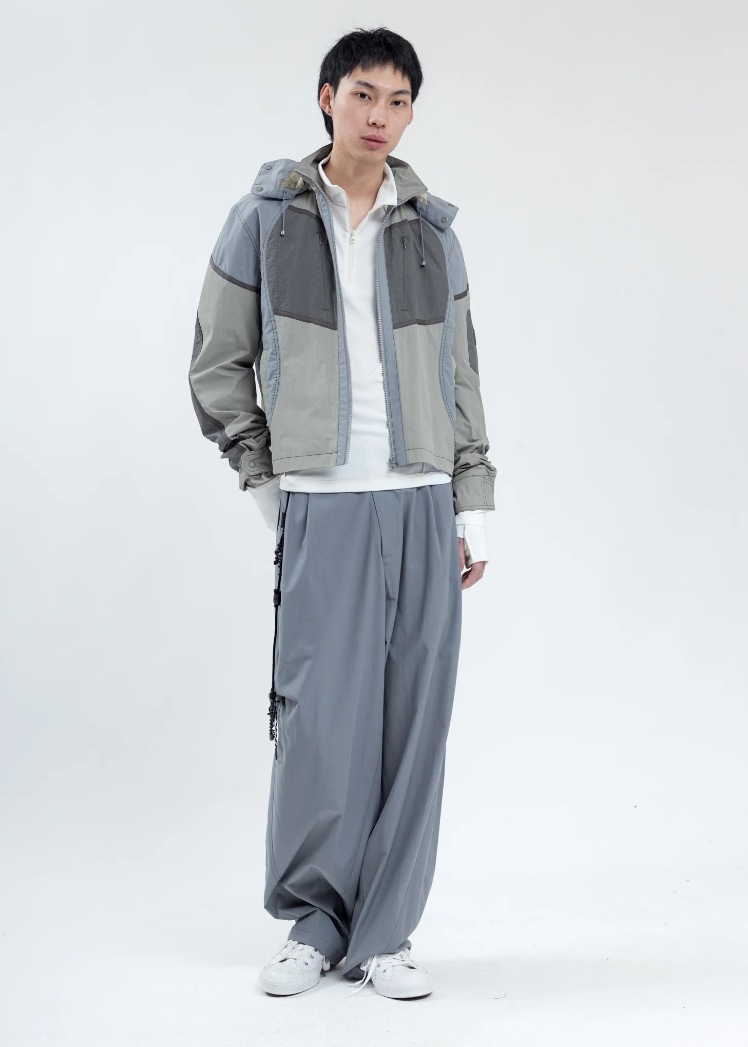 White Zip Necktop - Image 7