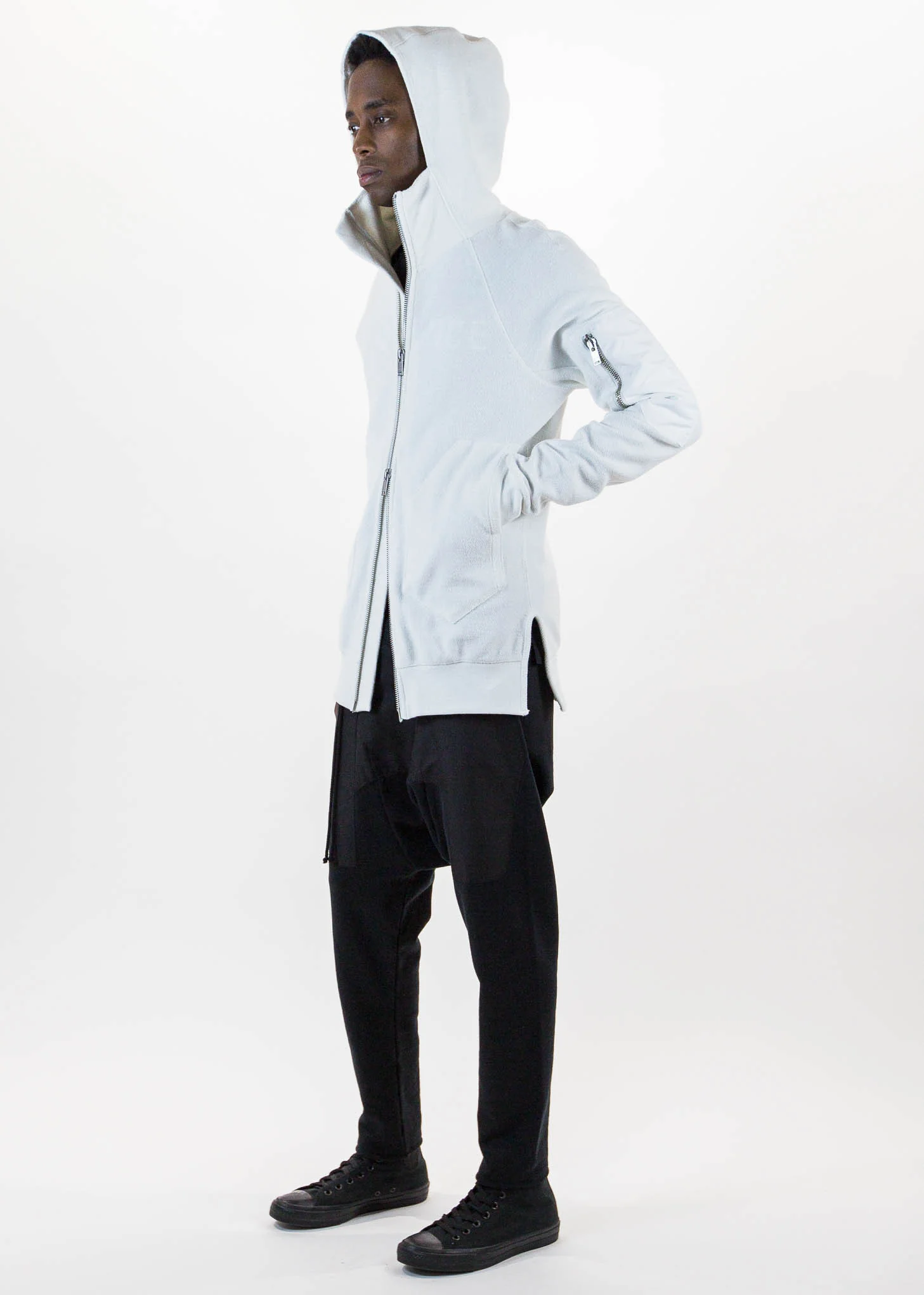 Off White Zipper Hoodie - Image 5