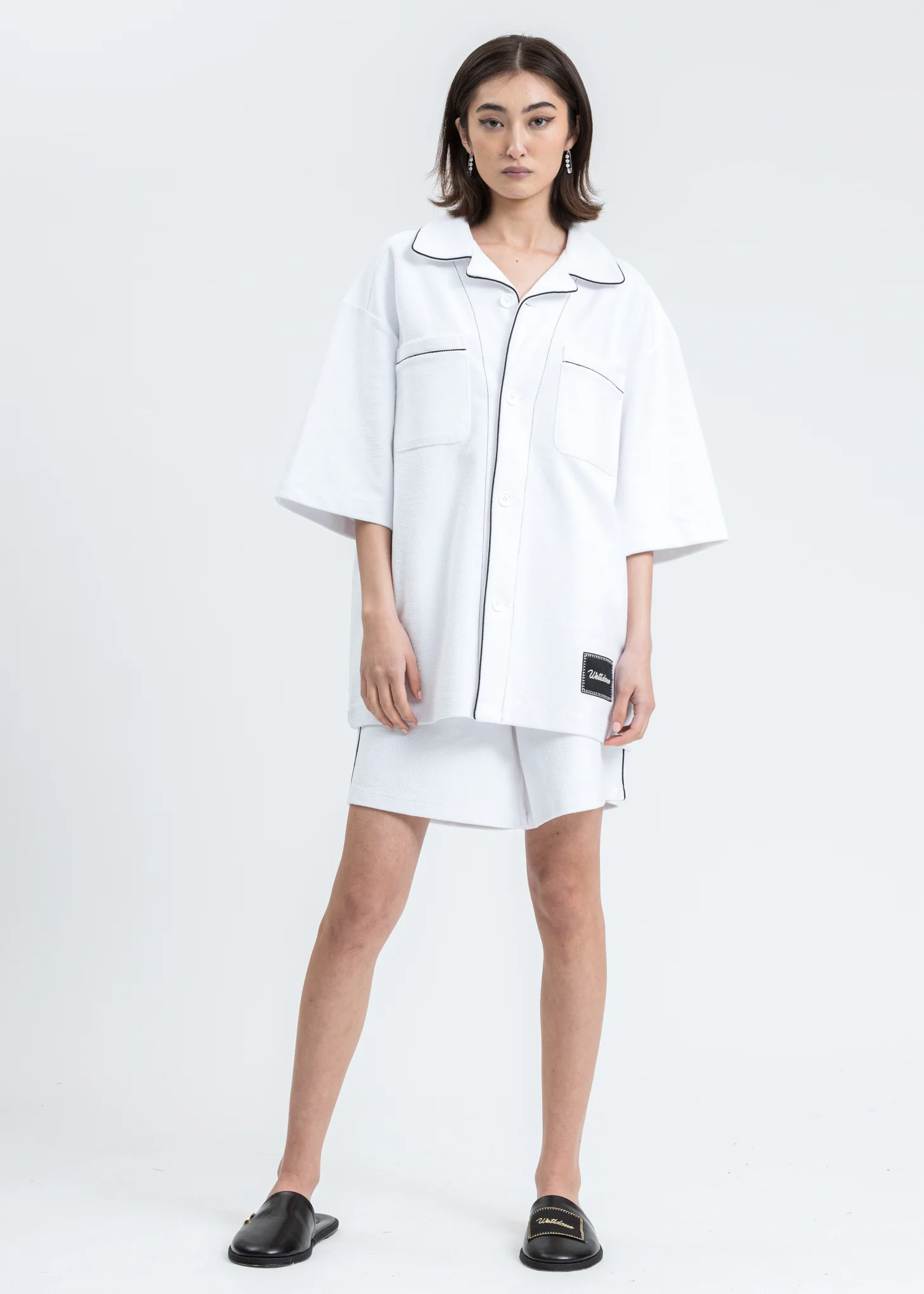 White Zurry Pyjama Shorts - Image 5