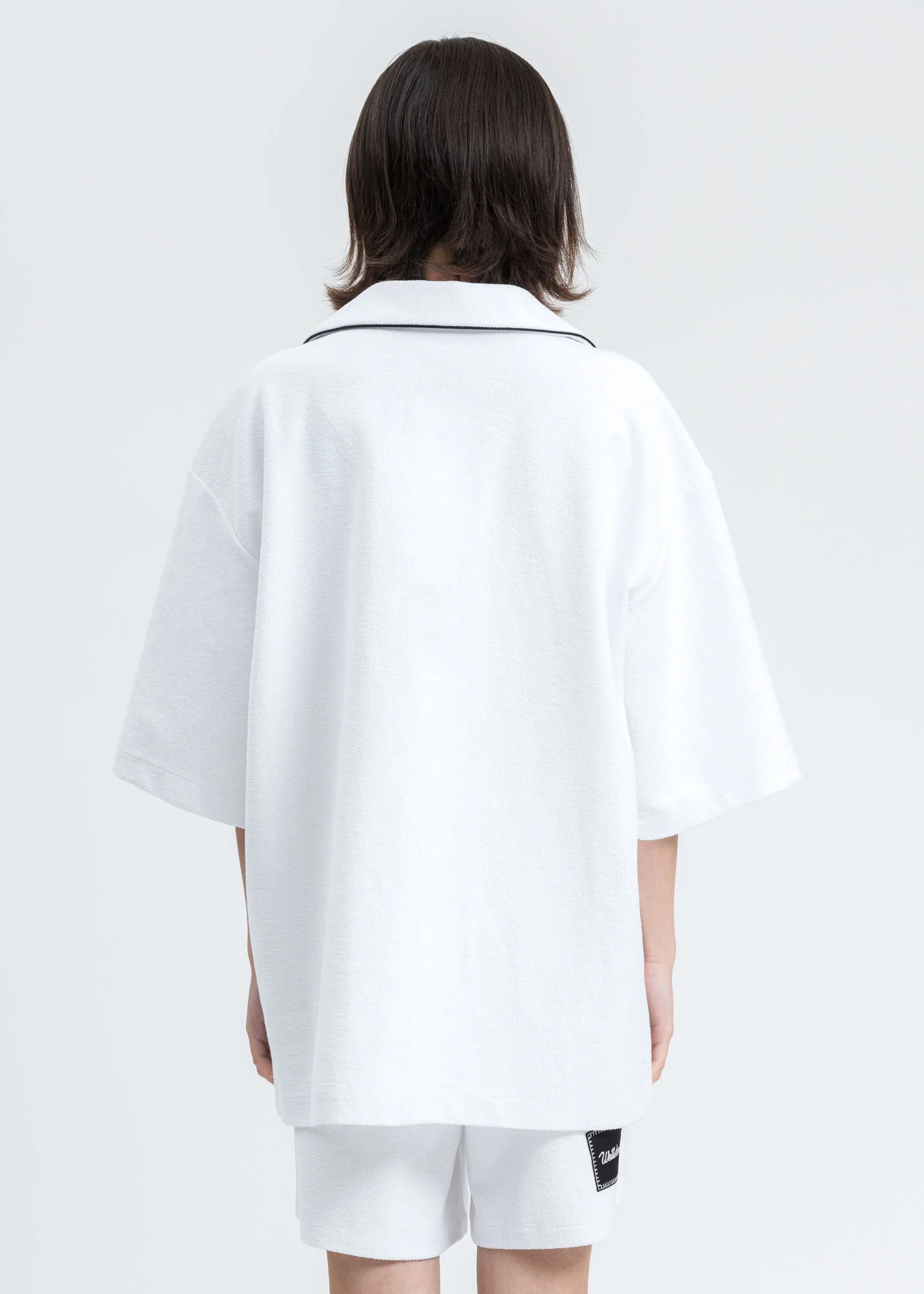 White Zurry Pyjama Top Short Sleeve - Image 3