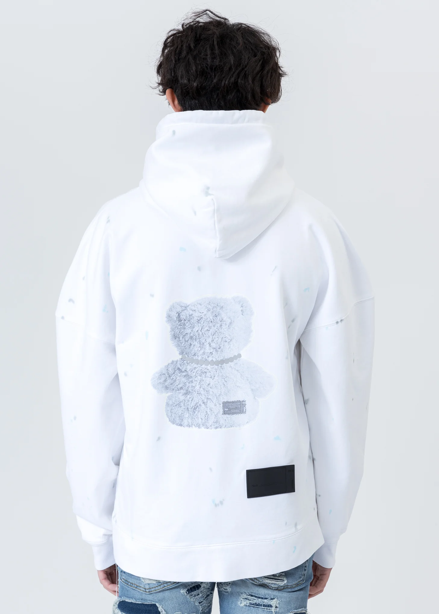 White Pearl Necklace Teddy Hoodie (Reflect) - Image 4