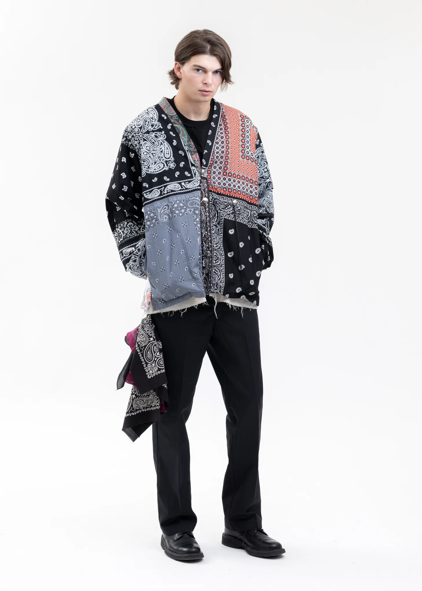 BLACK  BANDANA WORK PANTS ×JUVENILE - Image 6