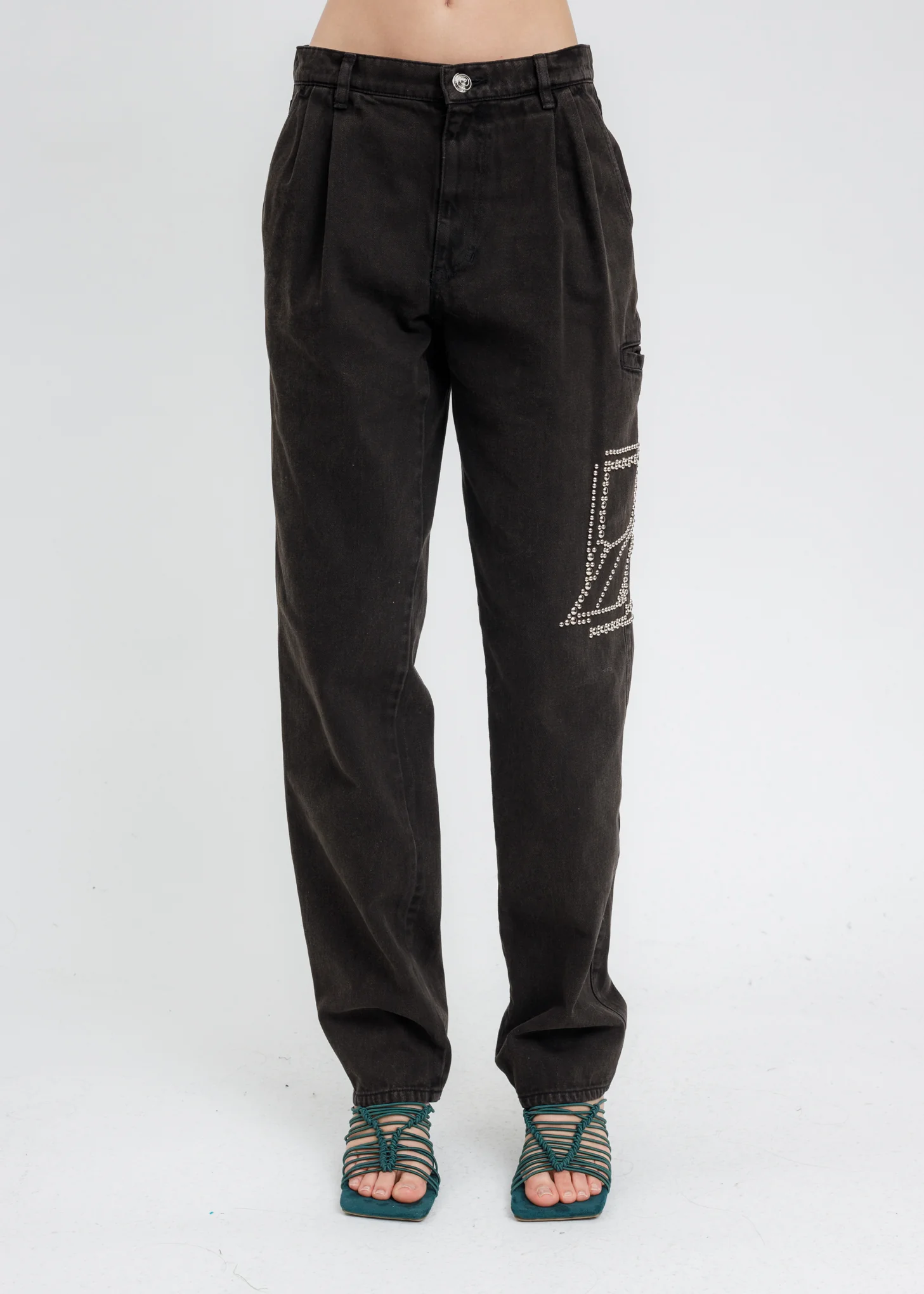 Yellow 2 Tuck Denim Pants