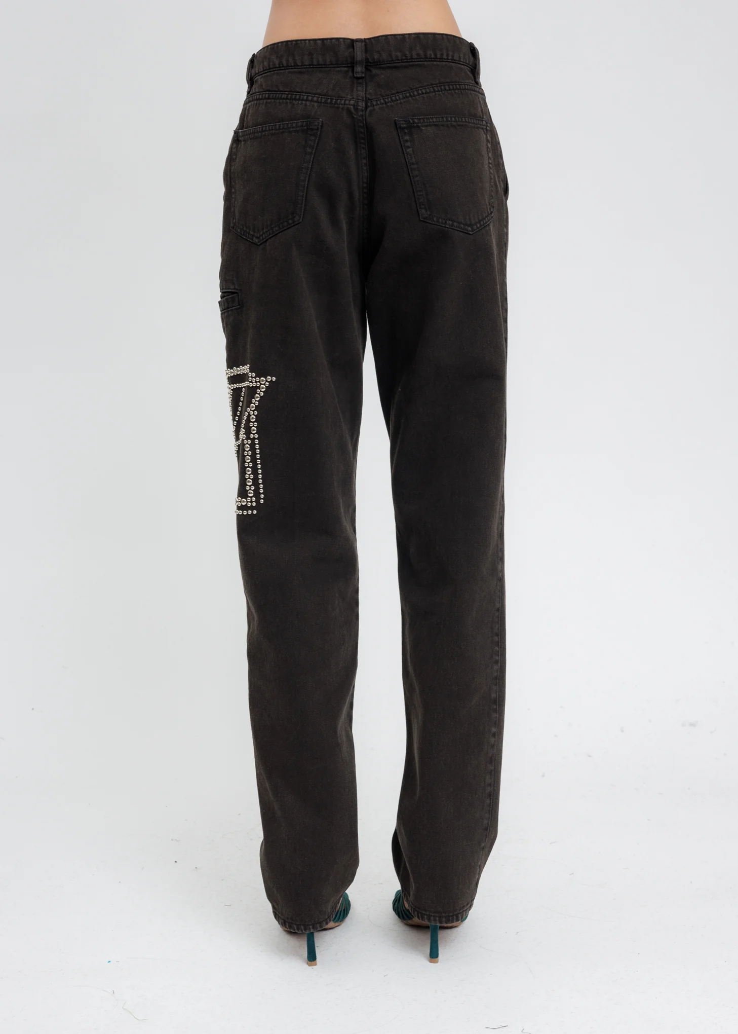 Yellow 2 Tuck Denim Pants - Image 3
