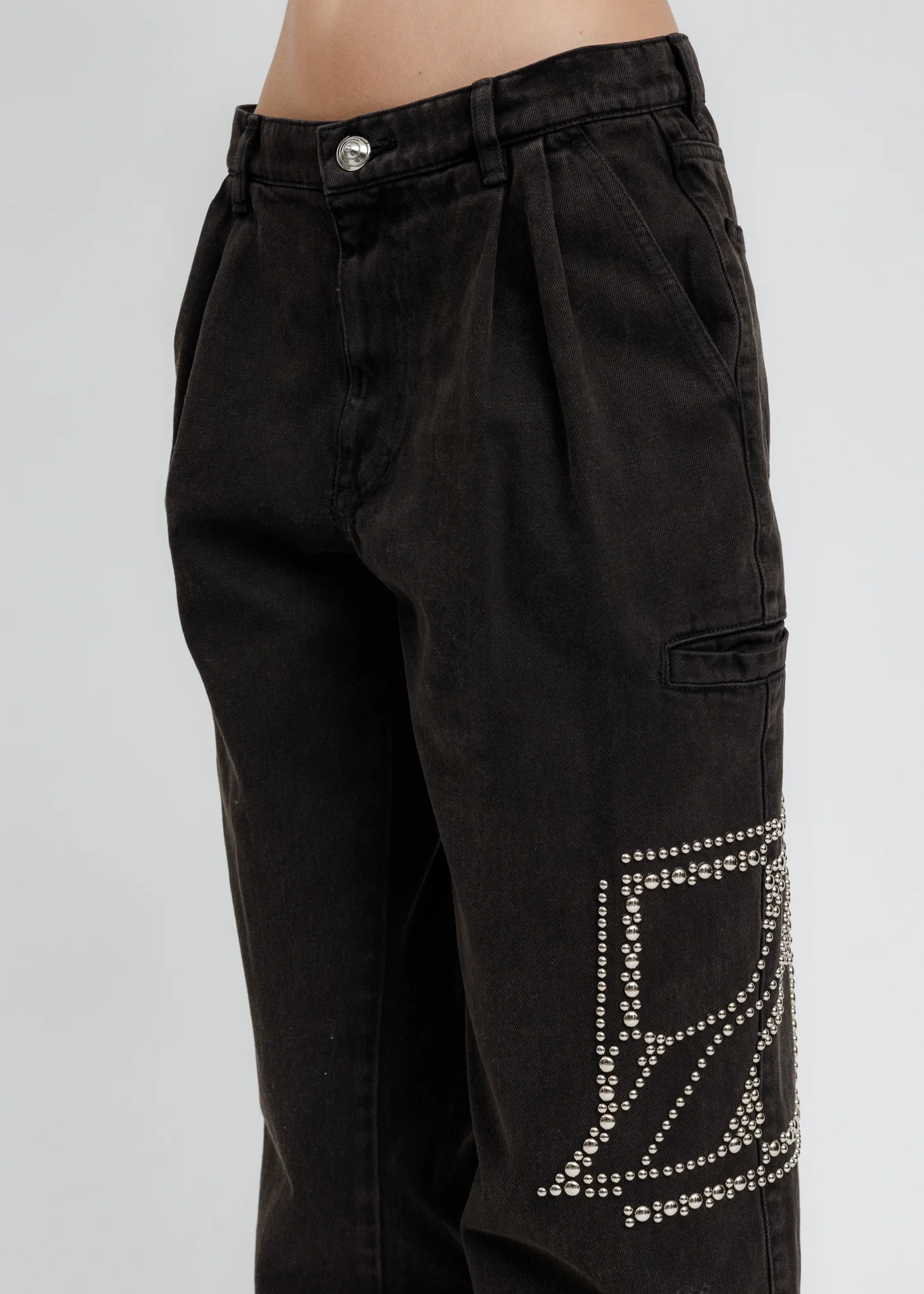 Yellow 2 Tuck Denim Pants - Image 4